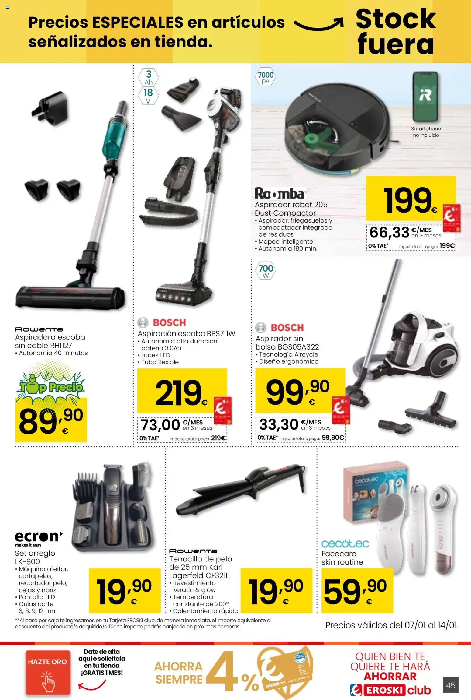 Eroski folleto │ válido desde el 05.01.2026 | Página: 45 | Productos: Escoba, Cable, Caja, Batería