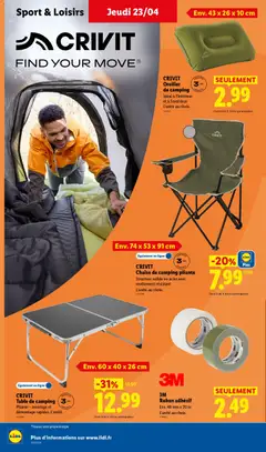 LIDL - Prévisualisation de CRIVIT Chaise de camping pliante, Structure solide en acier avec revêtement résistant L'unité au choix. valide à partir de 23.04.2026 | Page: 32