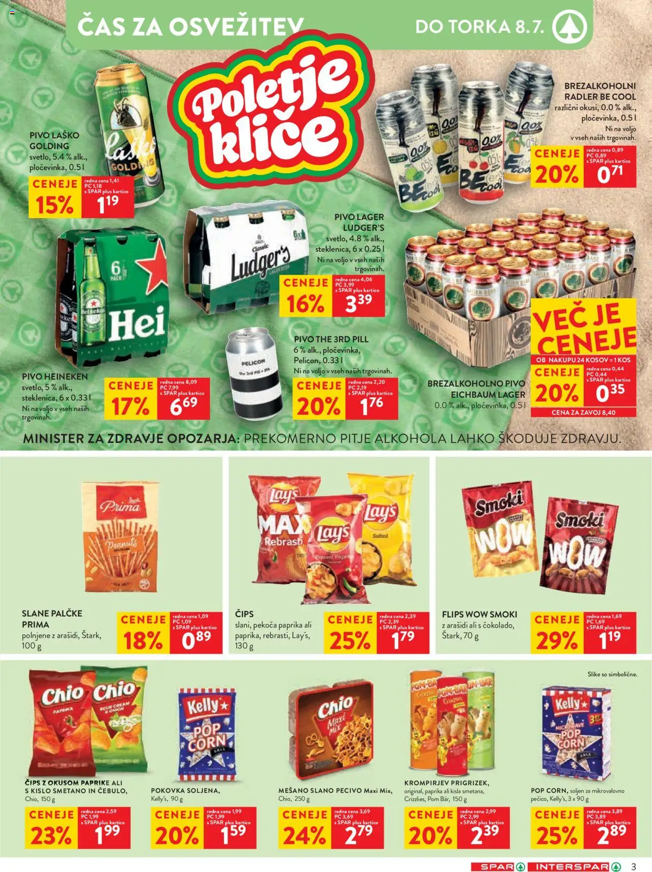 Spar katalog  27/25 │ velja od 02.07.2025 | Stran: 3 | Izdelki: Falafel, Paprika, Kos, Cips