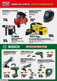 Vista previa Brico Depôt folleto válido desde el 27.03.2026 | Página: 12 | Productos: Cepillo, Máscara, Batería