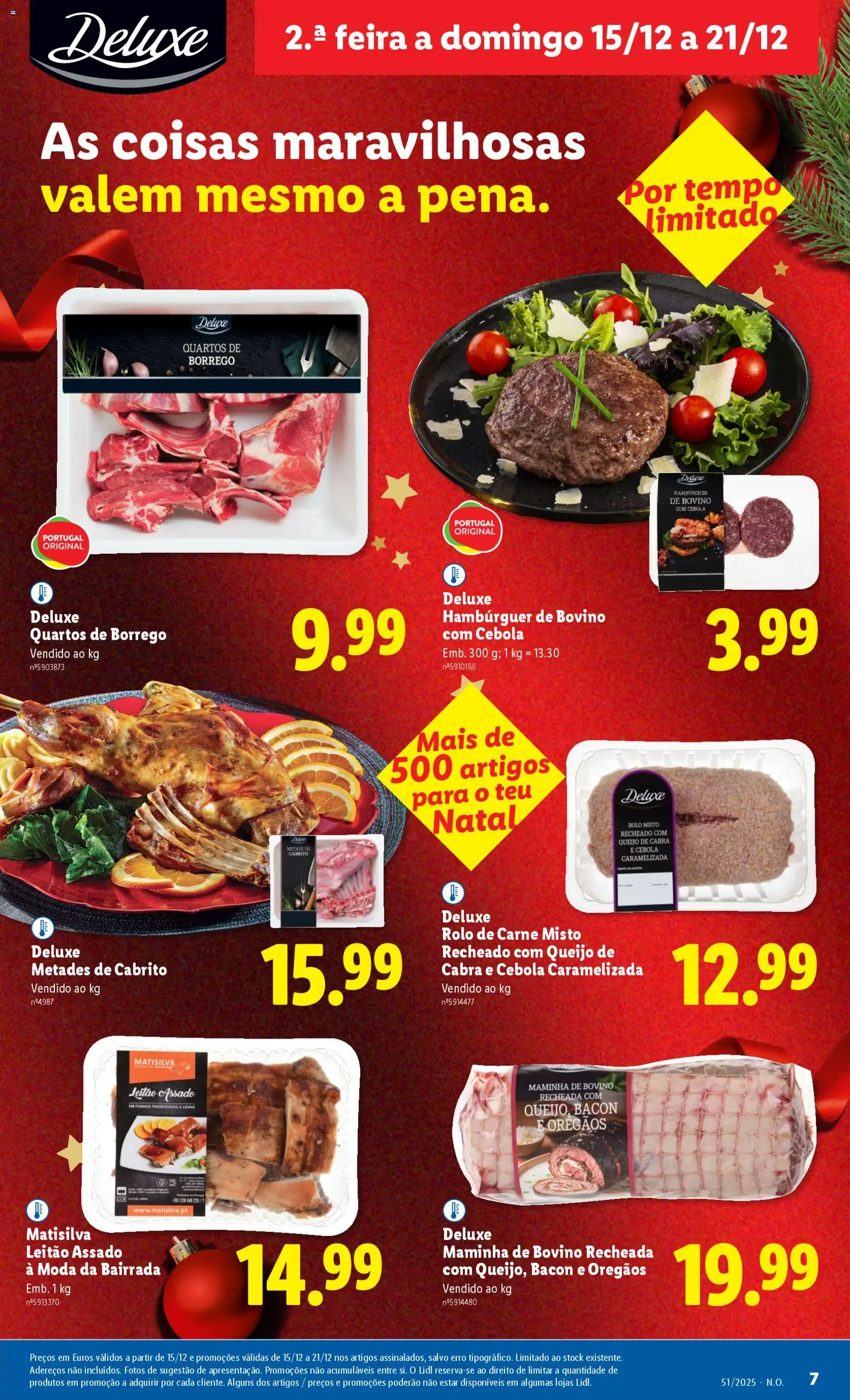 Lidl folheto │ válido de 15.12.2025 | Página: 7 | Produtos: Orégãos, Bacon, Hambúrguer, Cebola