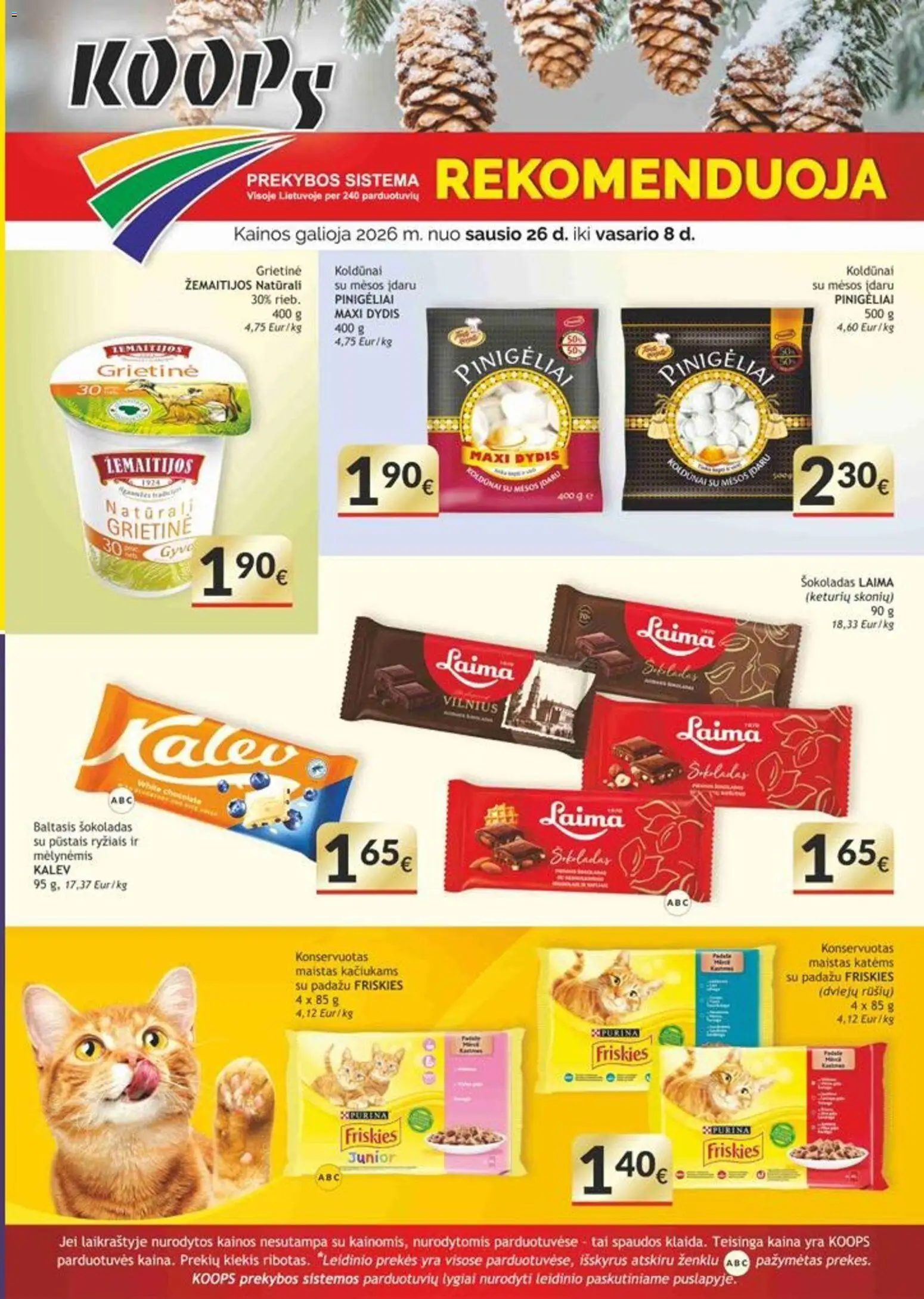 Koops akcijos nuo 26.01.2026 | Puslapis: 1 | Prekių: Šokoladas, Grietinė
