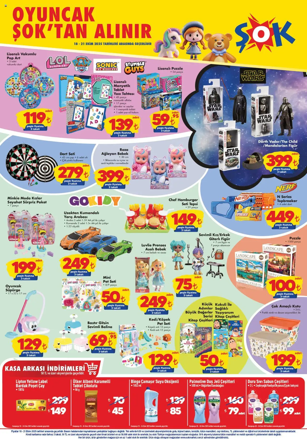Şok Market Hafta sonu fırsatları - 18.10.2025 tarihinden itibaren geçerlidir | Sayfa: 1 | Ürünler: Duş, Çikolata, Tepsi, Tablet