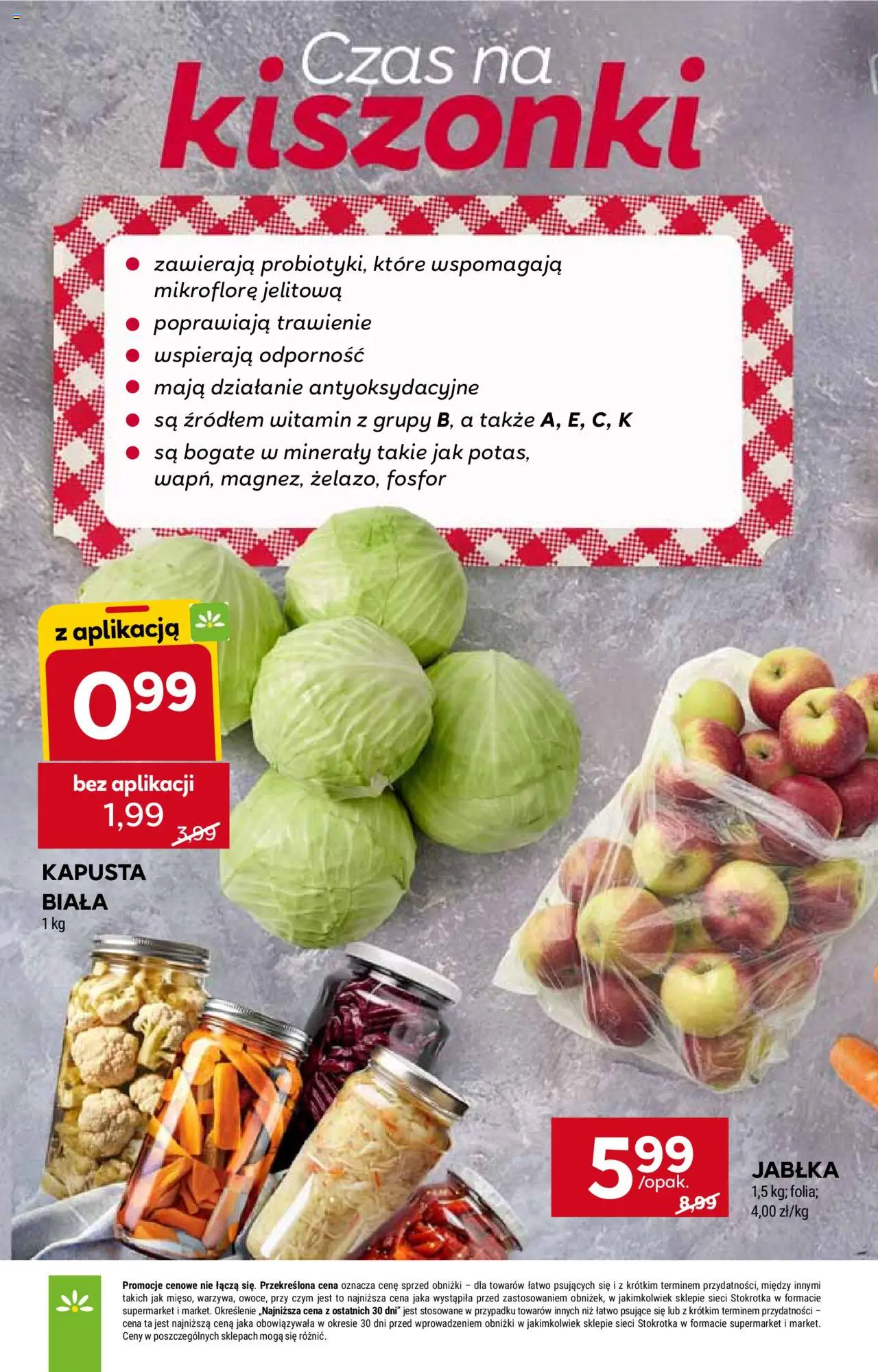 Stokrotka Gazetka - Market od 02.10.2025 | Strona: 10 | Produkty: Kapusta, Stokrotka, Jabłka, Kapusta biała