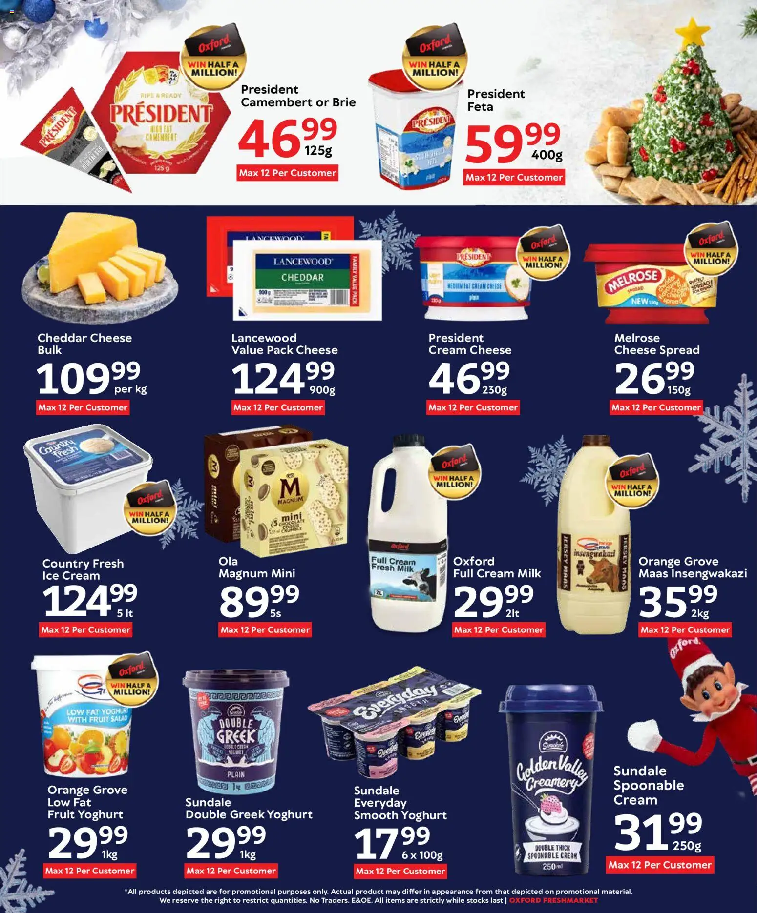 New Oxford Freshmarket catalogue – valid from 23.12.2025 | Page: 17 | Products: Yoghurt, Milk, Cream, Ice cream