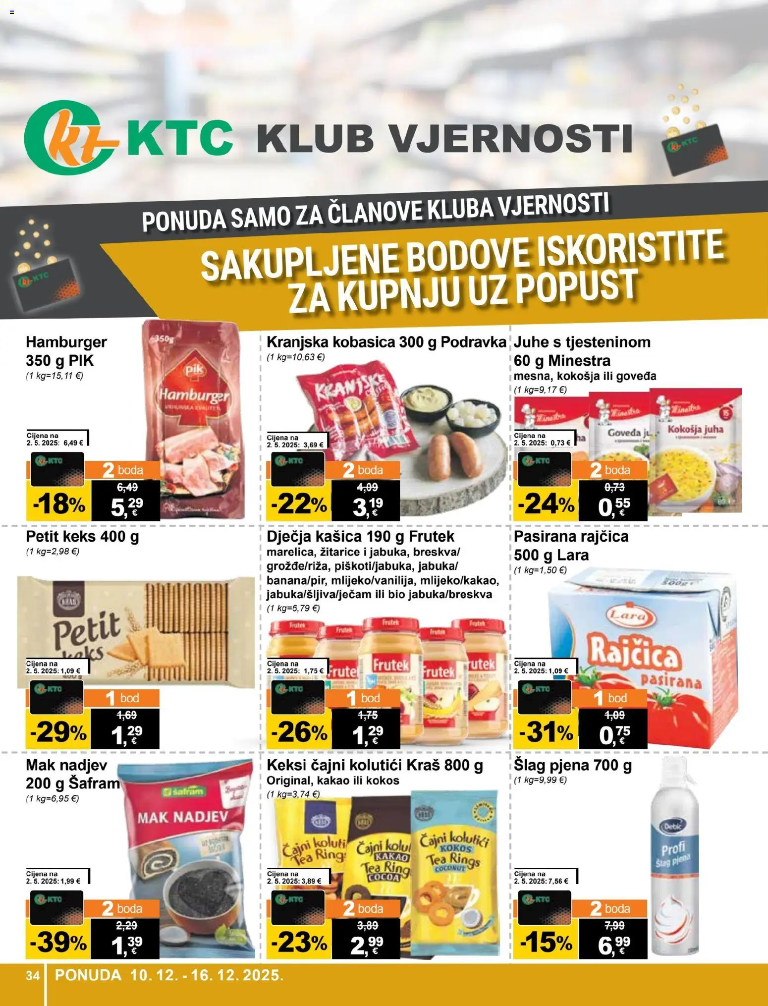 KTC katalog | vrijedi od 10.12.2025 | Stranica: 34 | Proizvodi: Keksi, Juha, Kobasica, Kakao