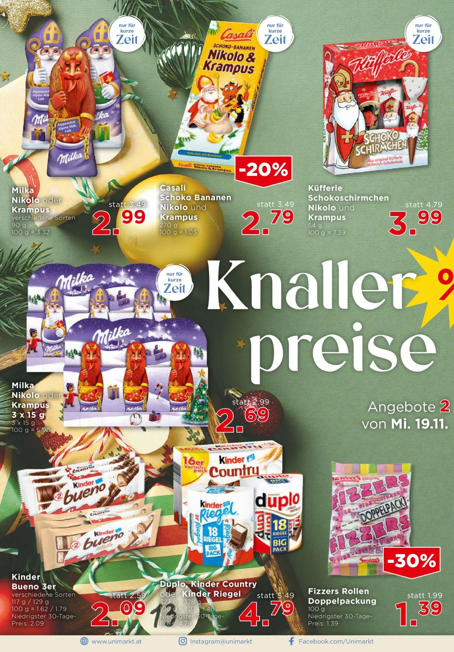 Unimarkt Flugblatt gültig ab 19.11.2025 | Seite: 2 | Produkte: Bananen