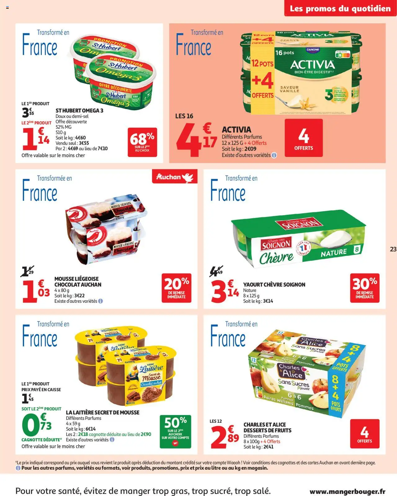  | Page: 23 | Produits: Mousse, Lait, Chocolat, Pommes