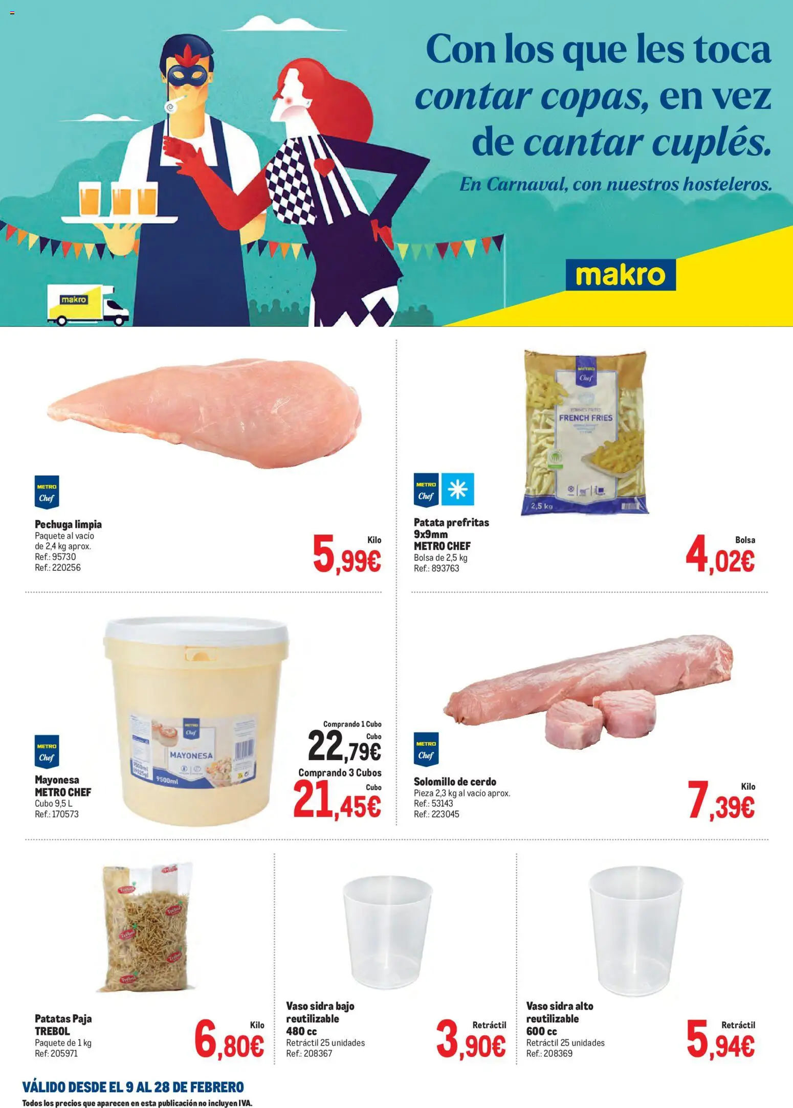Makro - Carnaval Sur │ válido desde el 09.02.2026 | Página: 1 | Productos: Solomillo de cerdo, Cerdo, Οθόνη προβολής, Bolsa