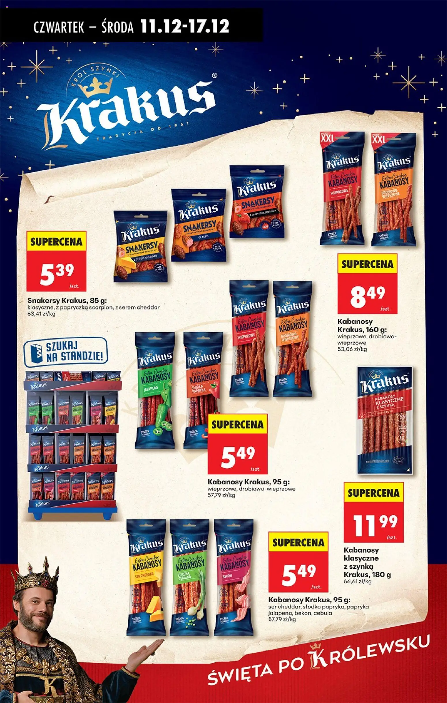 Biedronka gazetka - Oferta w tym tygodniu od 11.12.2025 | Strona: 56 | Produkty: Kabanosy, Szynka, Ser, Ser cheddar