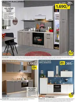 Novi XXXL Lesnina katalog ponudbe – veljaven od 15.09.2025 | Stran: 14 | Izdelki: Hladilnik, Kuhalna plosca, Pomivalno korito, Blok