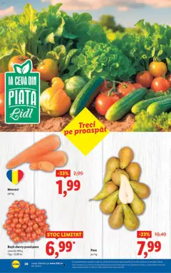 Noul catalog Lidl – valabil de la 15.09.2025 | Pagină: 26 | Produse: Roșii, Morcovi