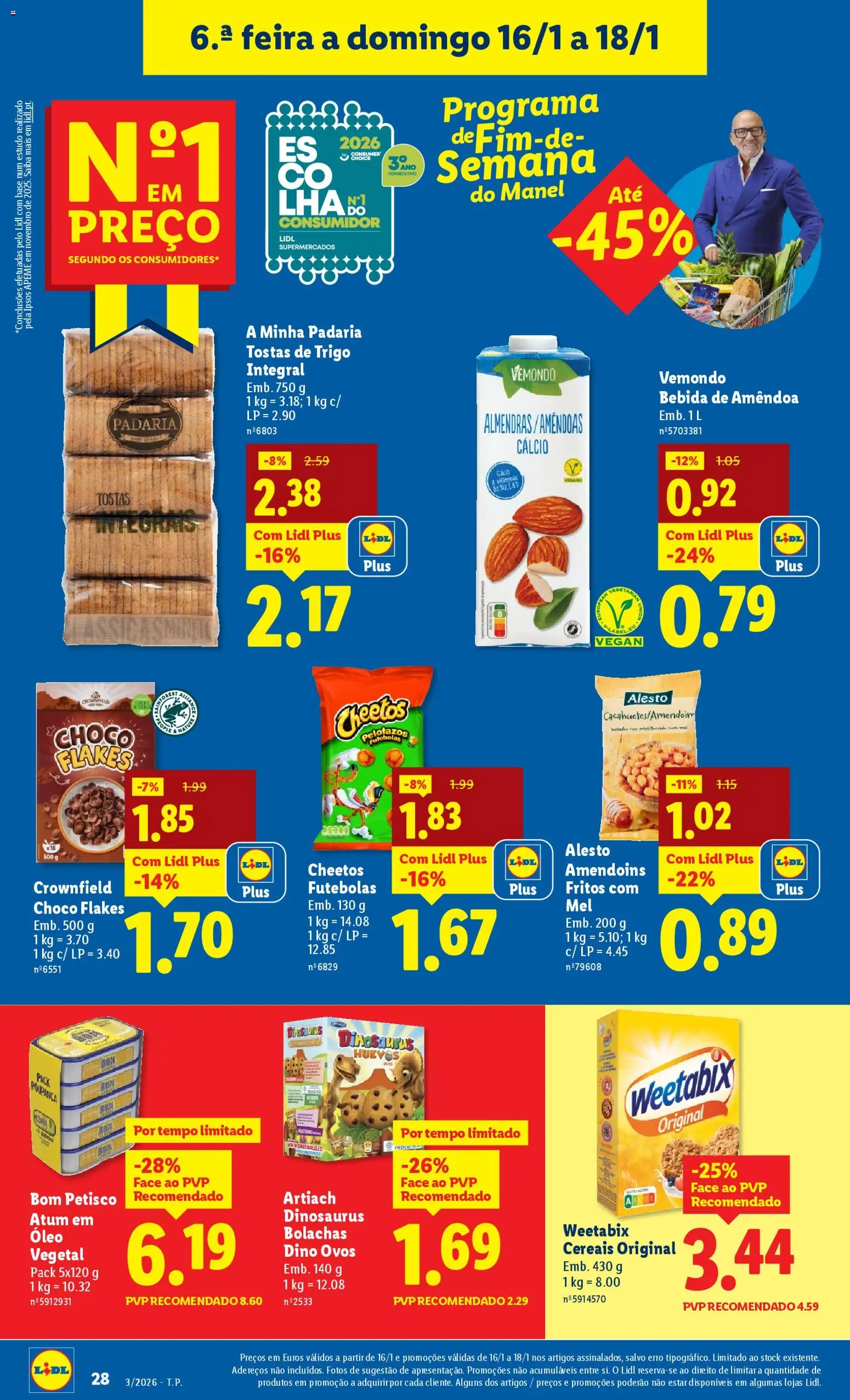 Lidl folheto │ válido de 12.01.2026 | Página: 28 | Produtos: Amêndoas, Atum, Cálcio, Ovos