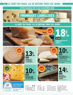 E.Leclerc - Prévisualisation de BRIE DE MEAUX AOP(5), 1/2 AFFINÉ 22% MAT.GR. (4) (1) "RENARD GILLARD", Au lait de vache cru. Egalement disponible au même prix kg: 3/4 affiné ou 4/4 affiné. valide à partir de 14.10.2025 | Page: 10