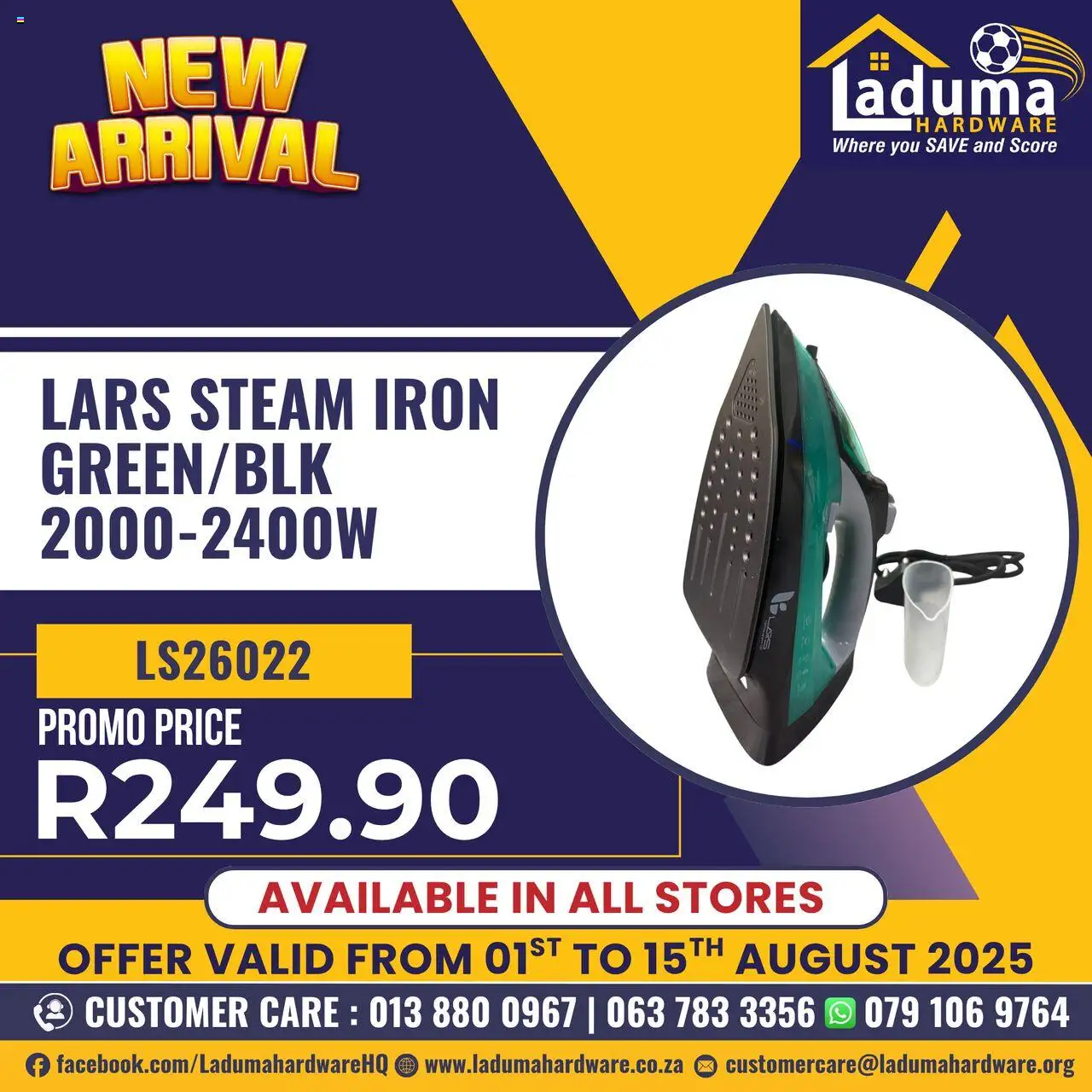Laduma Hardware Specials │ valid from 01.08.2025 | Page: 1 | Products: Iron