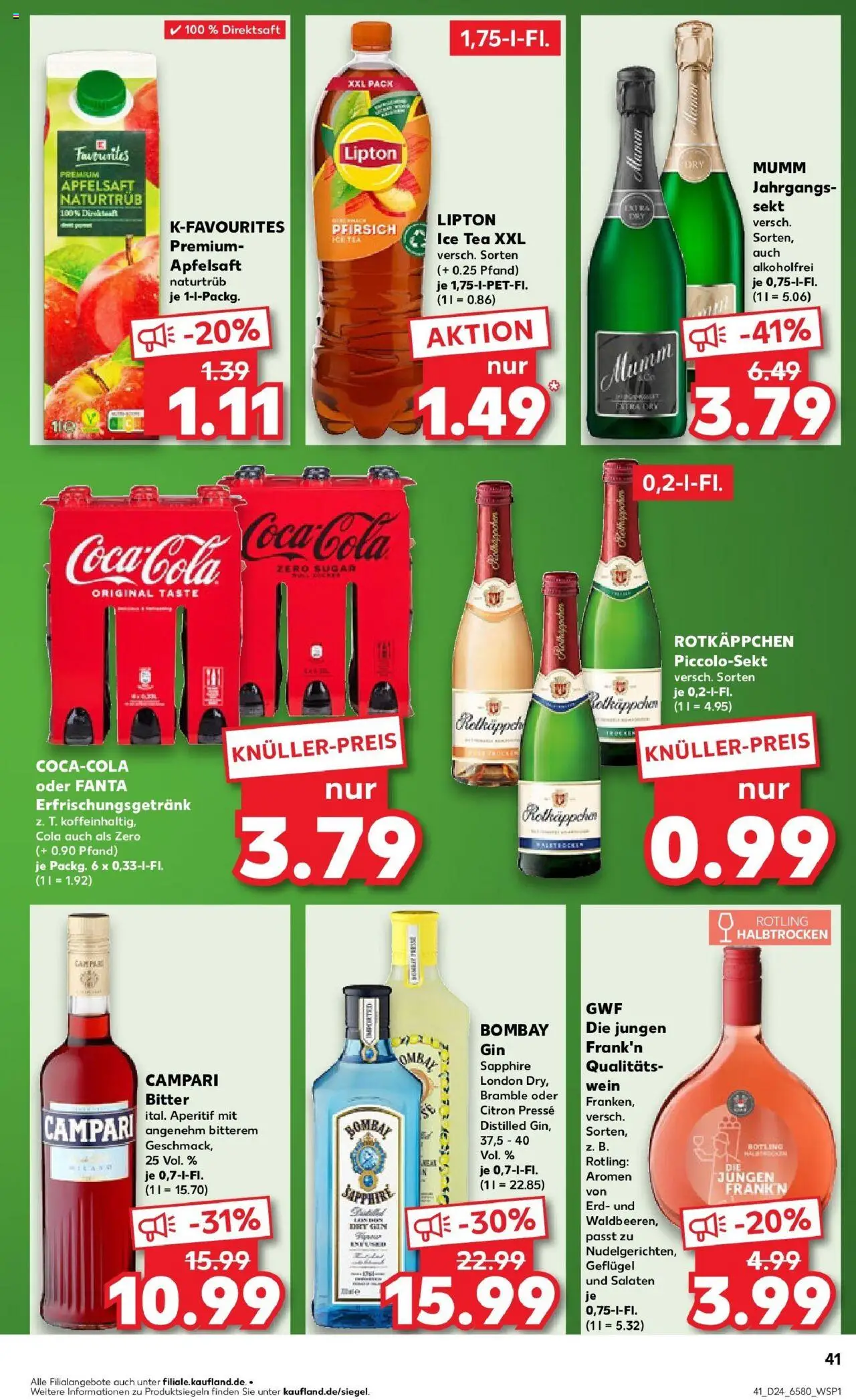 Kaufland prospekt Stadthagen	 - gültig ab dem 16.06.2025 | Seite: 2 | Produkte: Coca cola, Fanta, Apfelsaft, Gin