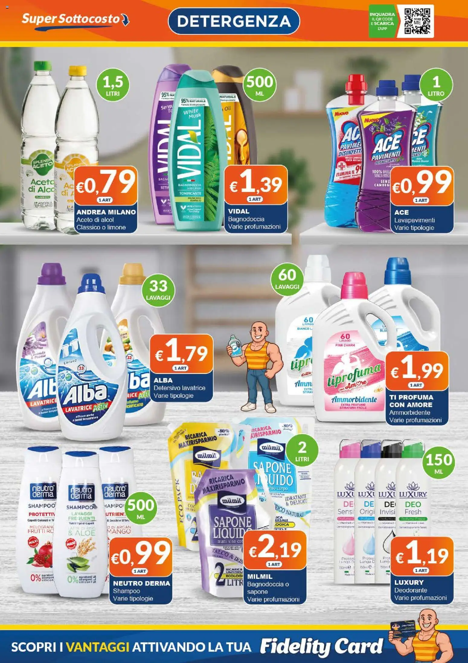 Volantino Mister Risparmio del 23.03.2026 | Pagina: 3 | Prodotti: Talco, Mango, Aceto, Profumo