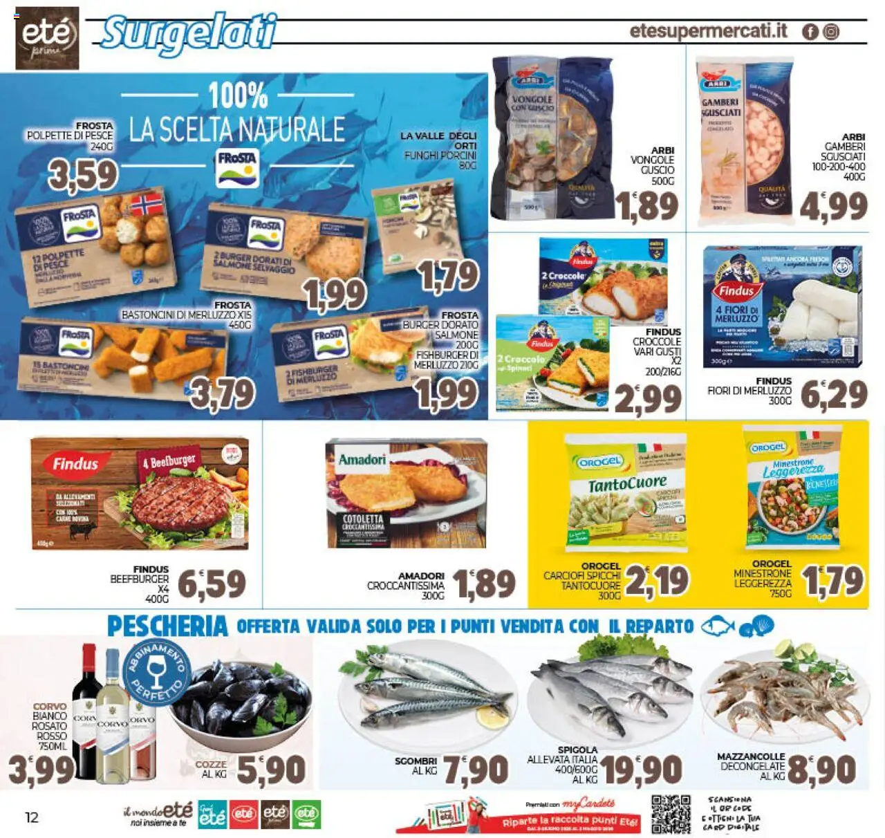 Volantino Eté del 19.09.2025 | Pagina: 12 | Prodotti: Minestrone, Salmone, Cozze, Funghi