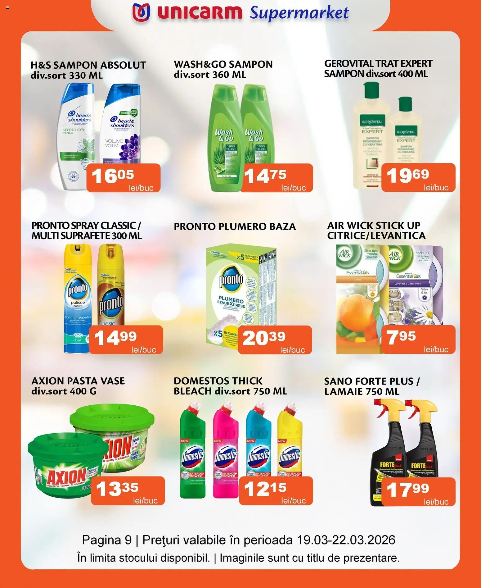Noul catalog Unicarm – valabil de la 19.03.2026 | Pagină: 9 | Produse: Parfum, Șampon, Lămâie