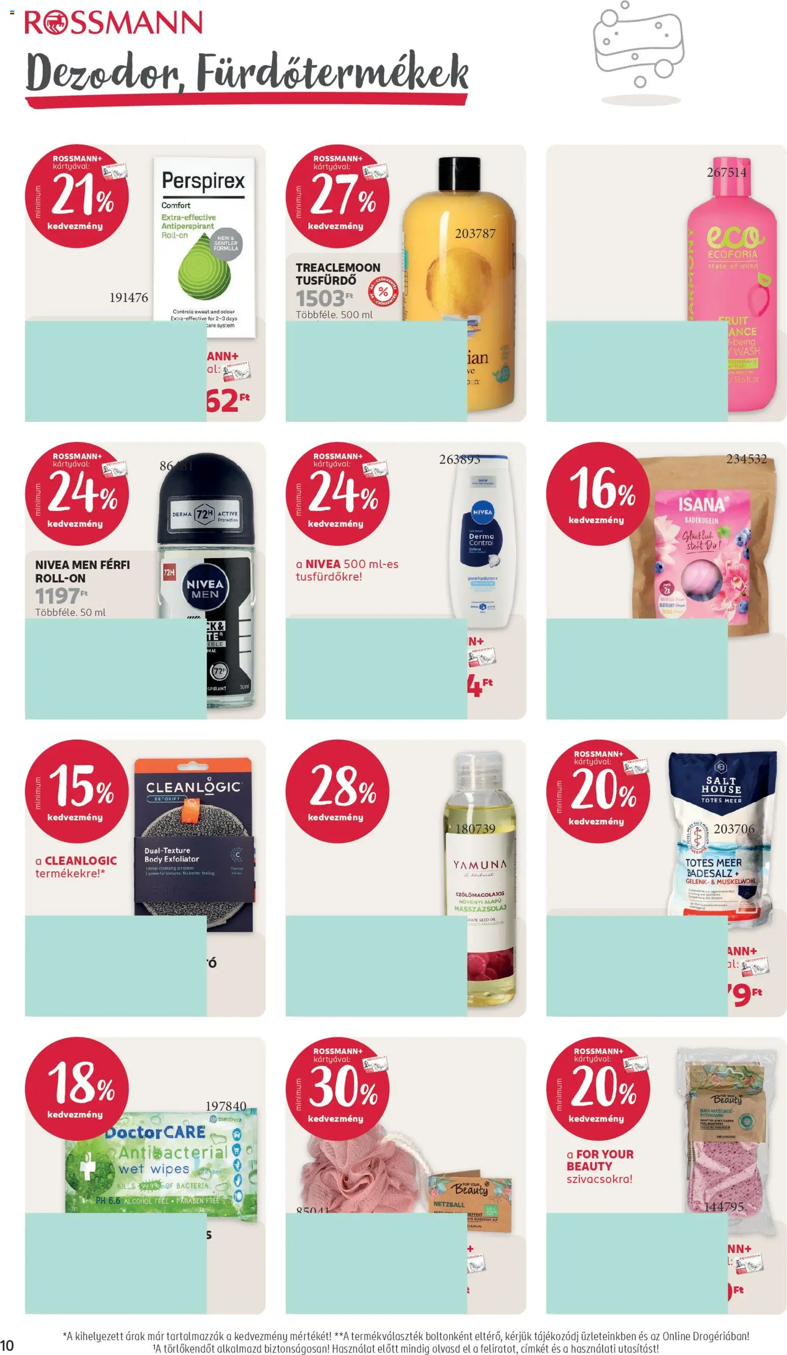 Rossmann akciós ujság - amely érvényes a következő dátumtól: 20.04.2026 | Oldal: 12 | Termékek: Body, Masszázsolaj, Roll-on, Tusfürdő