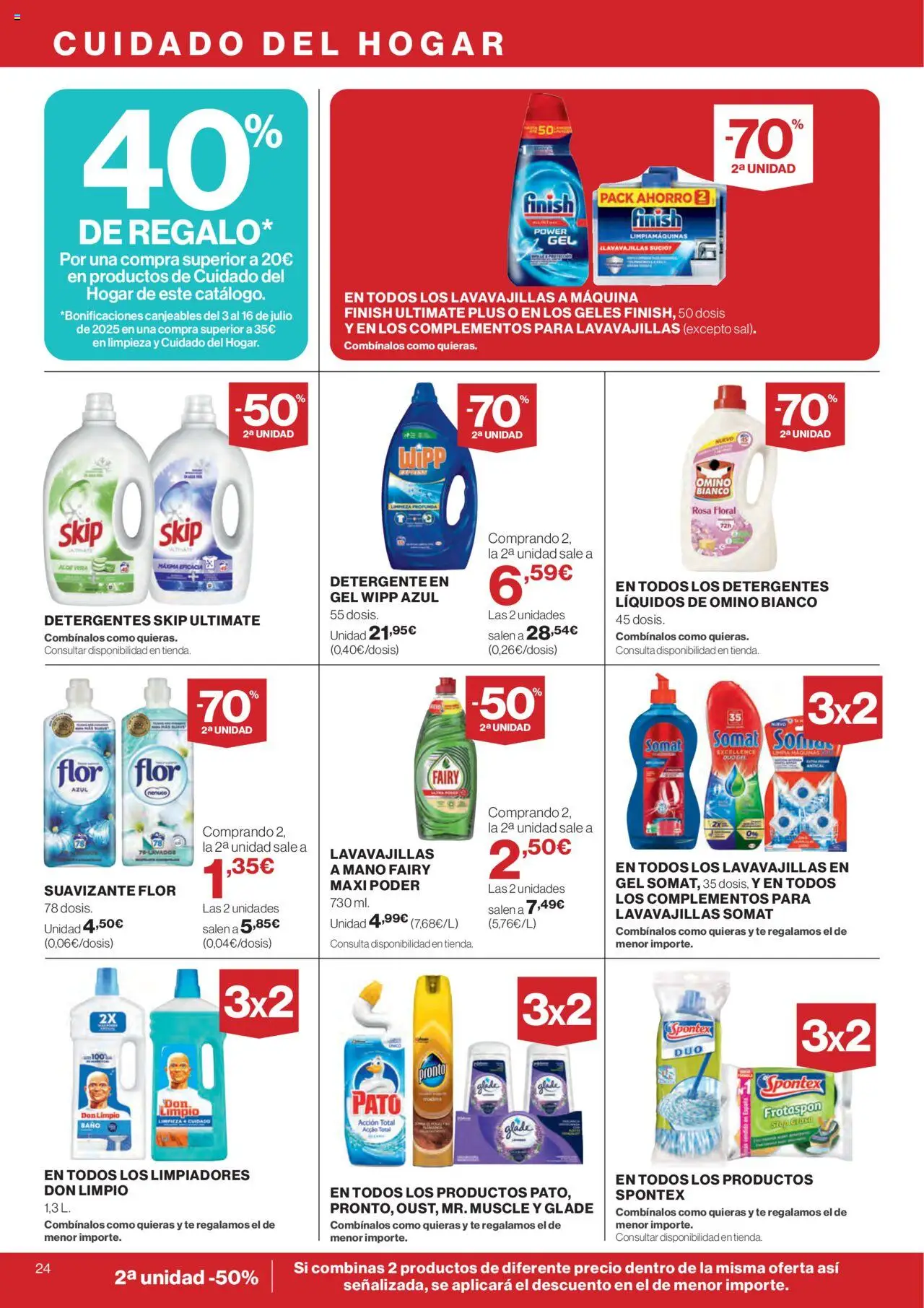 Supercor Canarias │ válido desde el 19.06.2025 | Página: 24 | Productos: Té, Suavizante, Lavavajillas, Baño