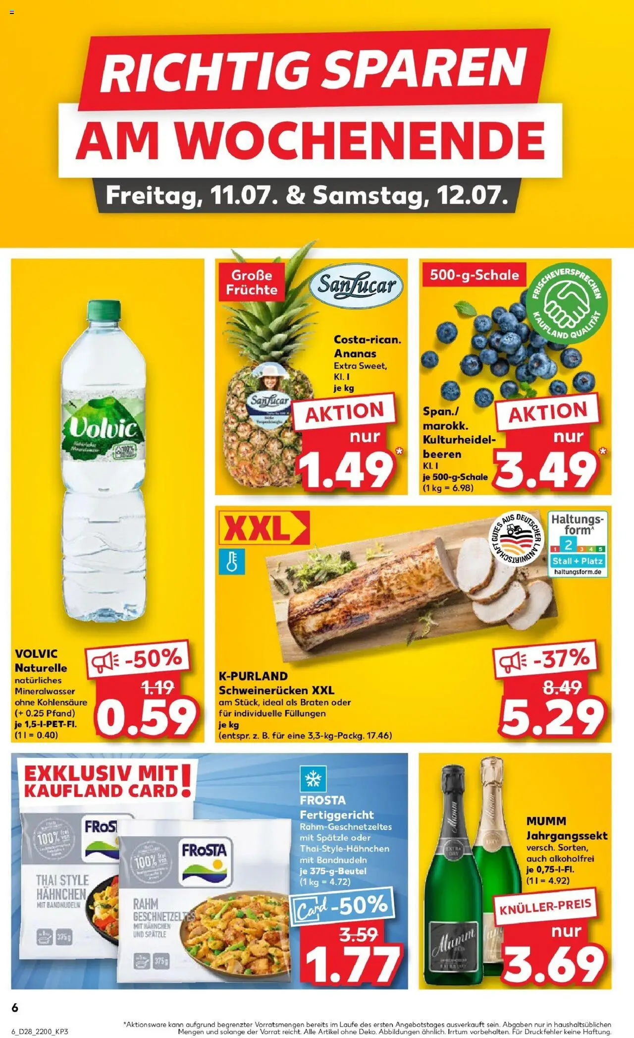 Kaufland prospekt Mannheim	 - gültig ab dem 13.07.2025 | Seite: 21 | Produkte: Hahnchen, Mineralwasser, Schweinerucken, Volvic
