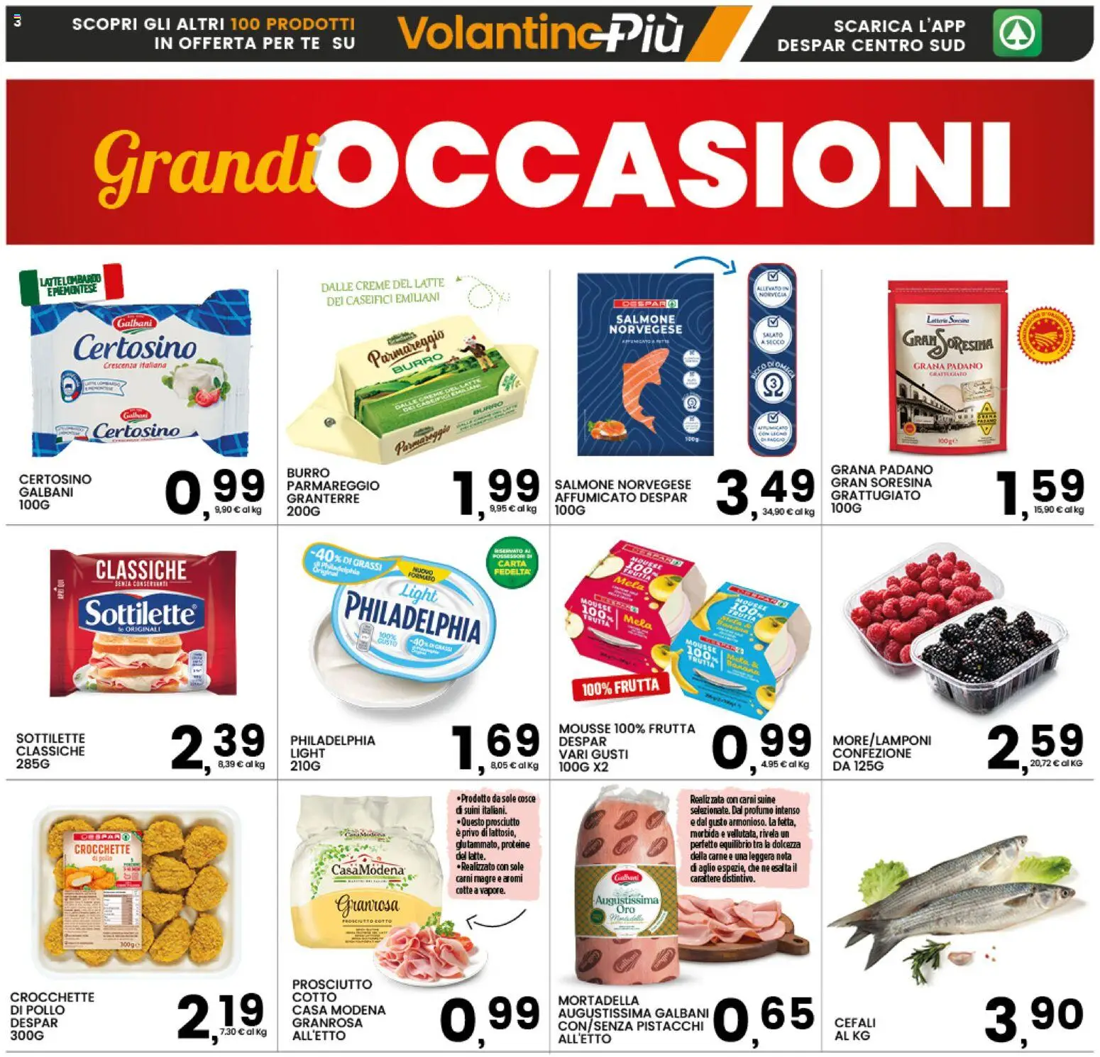 Volantino Interspar del 20.01.2026 | Pagina: 3 | Prodotti: Salmone, Frutta, Aglio, Crescenza