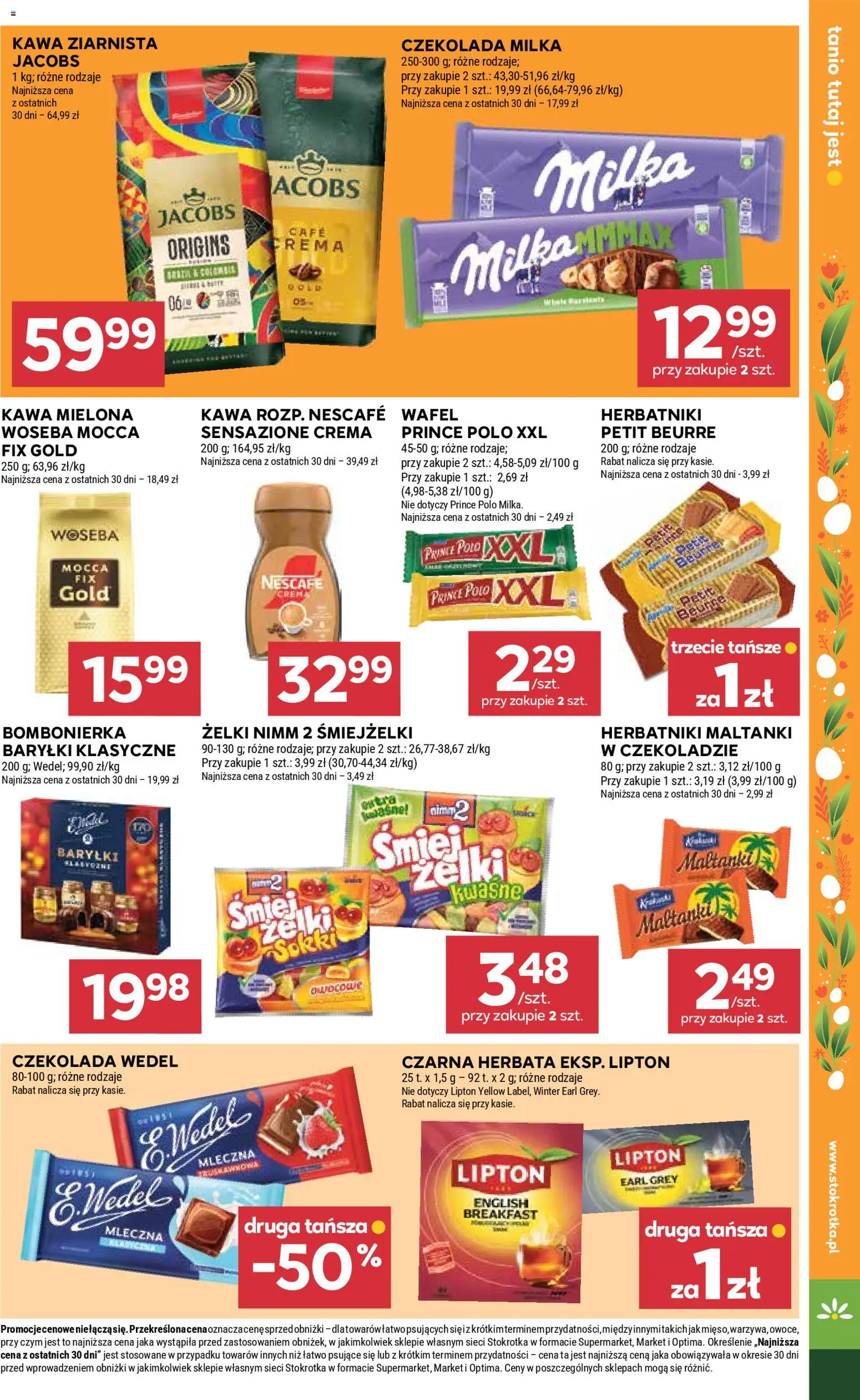 Stokrotka gazetka - Market od 26.03.2026 | Strona: 23 | Produkty: Prince polo xxl, Kawa ziarnista, Czekolada milka, Czekolada
