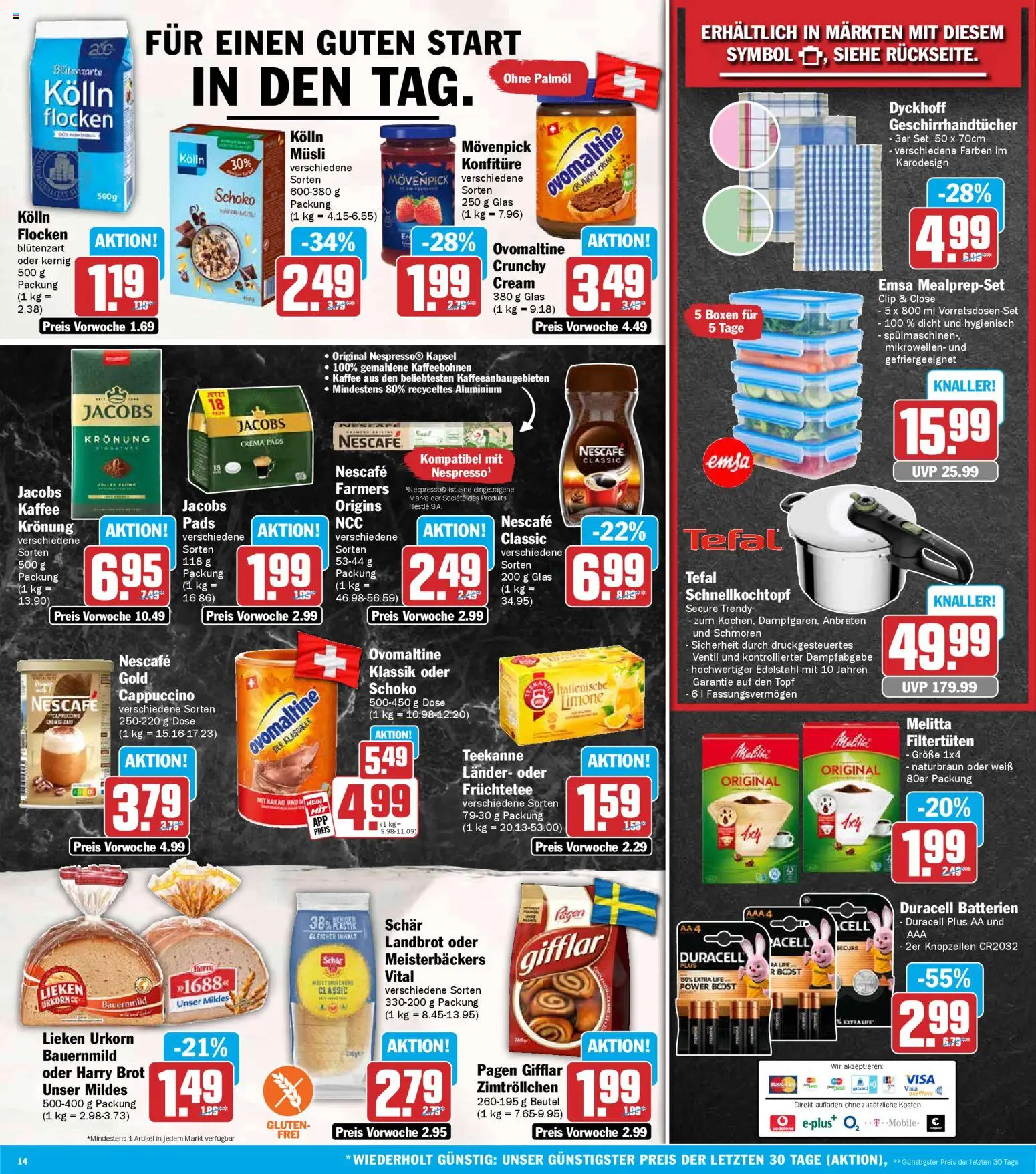 HIT Prospekt 	 – gültig ab 16.02.2026 | Seite: 14 | Produkte: Musli, Nescafe classic, Brot, Flocken