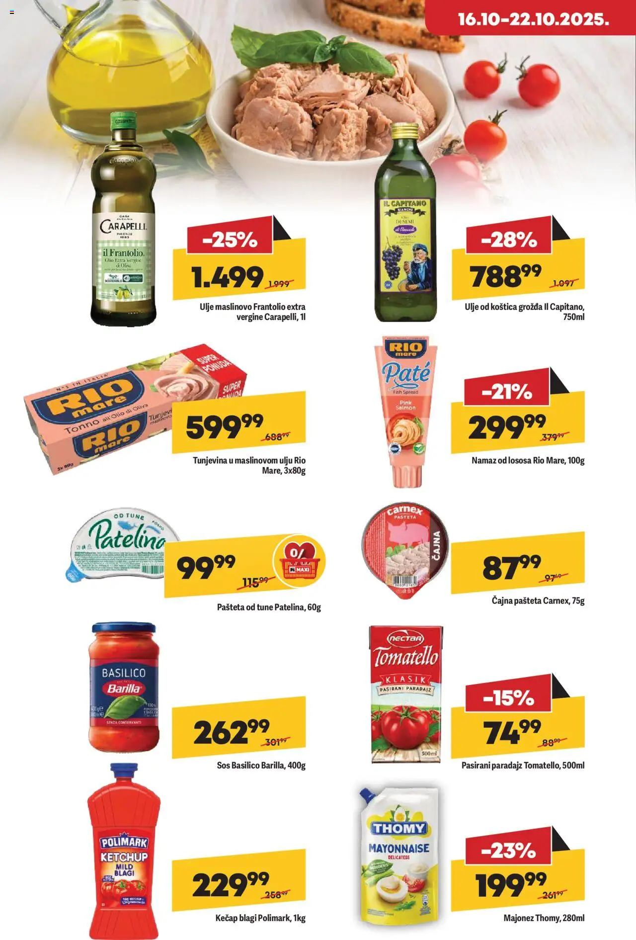 Maxi katalog - važi od 16.10.2025 | Strana: 14 | Proizvode: Majonez, Pasirani paradajz, Sos, Pašteta