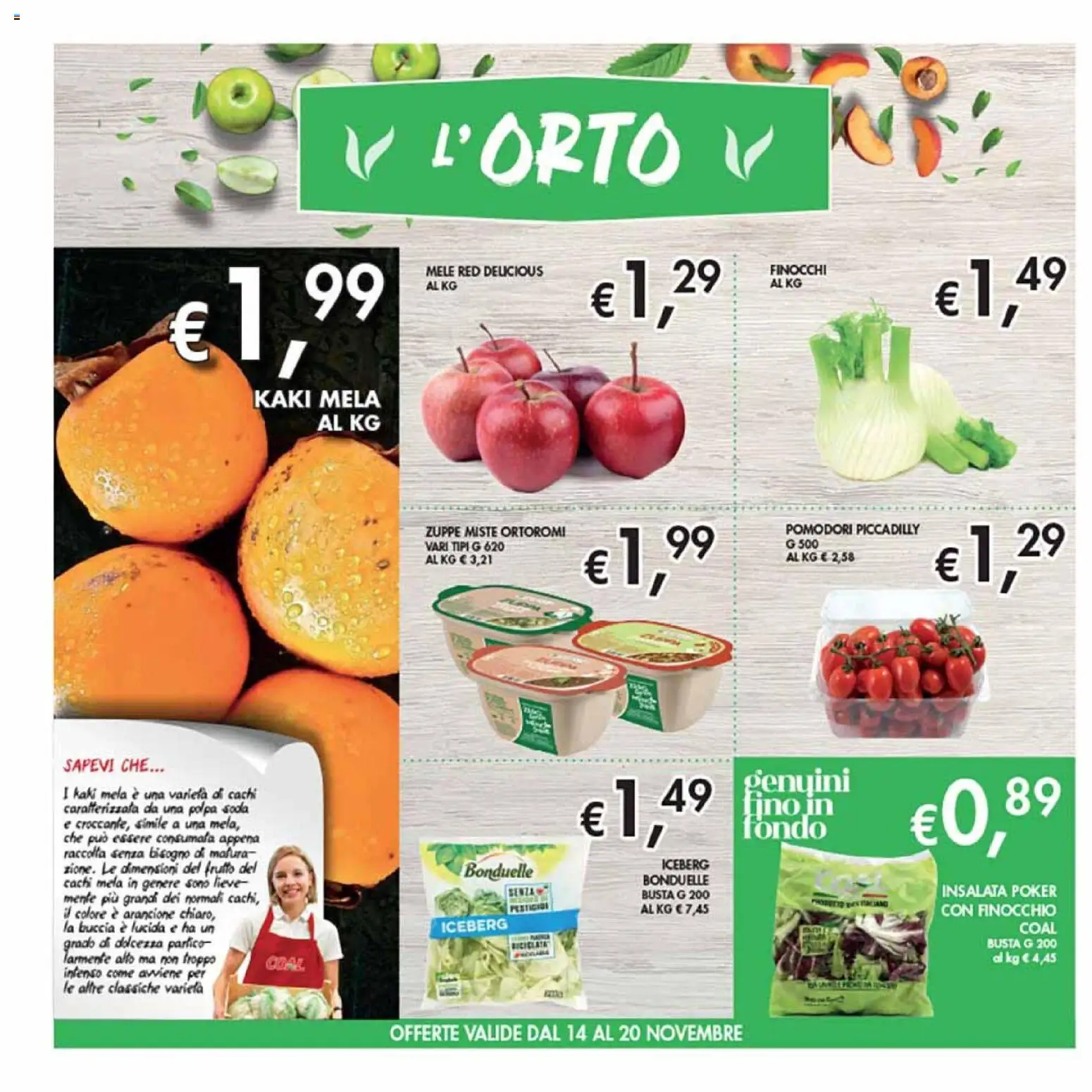 Volantino Coal del 14.11.2025 | Pagina: 2 | Prodotti: Mele, Insalata, Pomodori, Finocchi
