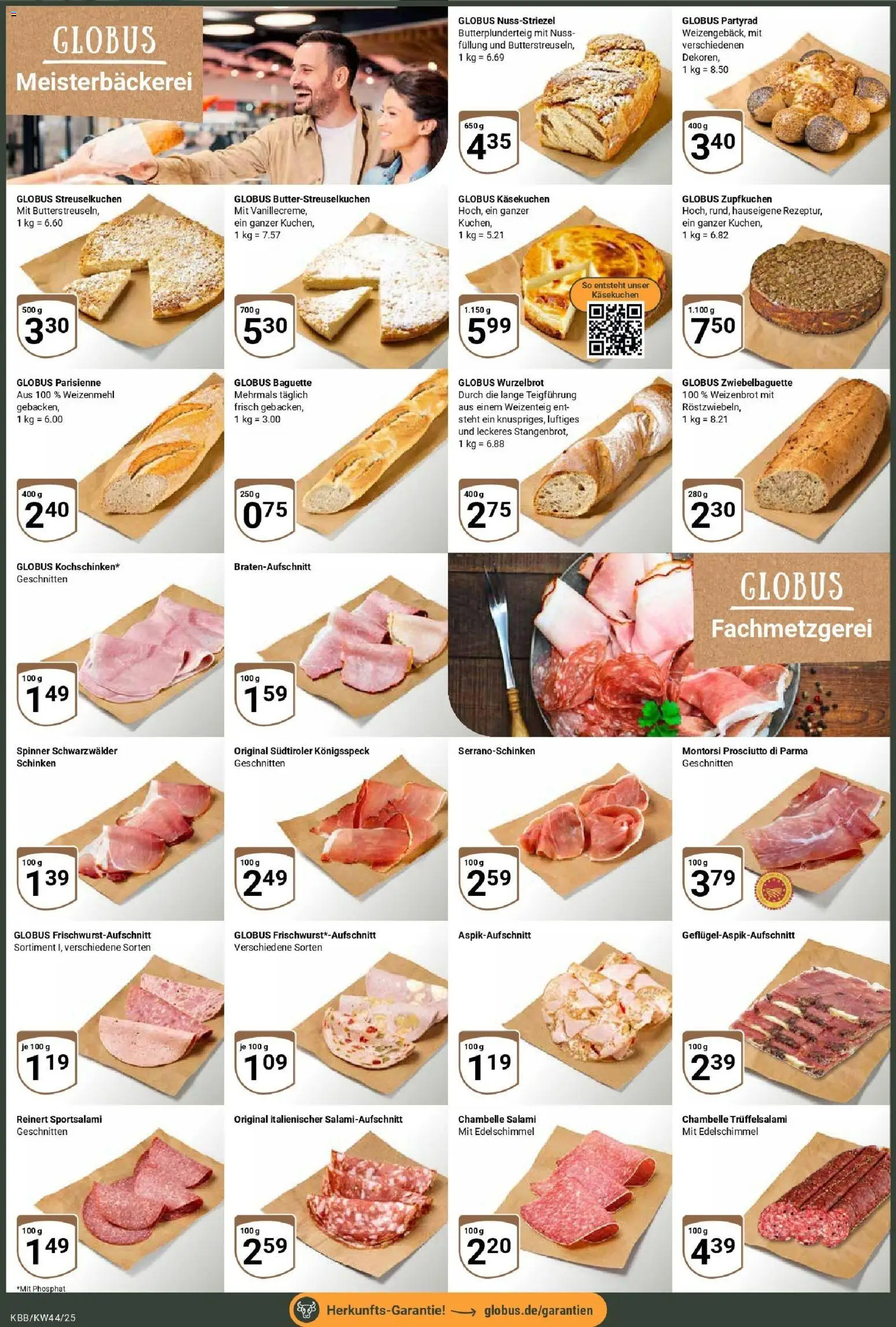 Globus prospekt Koblenz-Bubenheim	 – gültig ab 26.10.2025 | Seite: 2 | Produkte: Baguette, Weizenmehl, Salami, Schinken