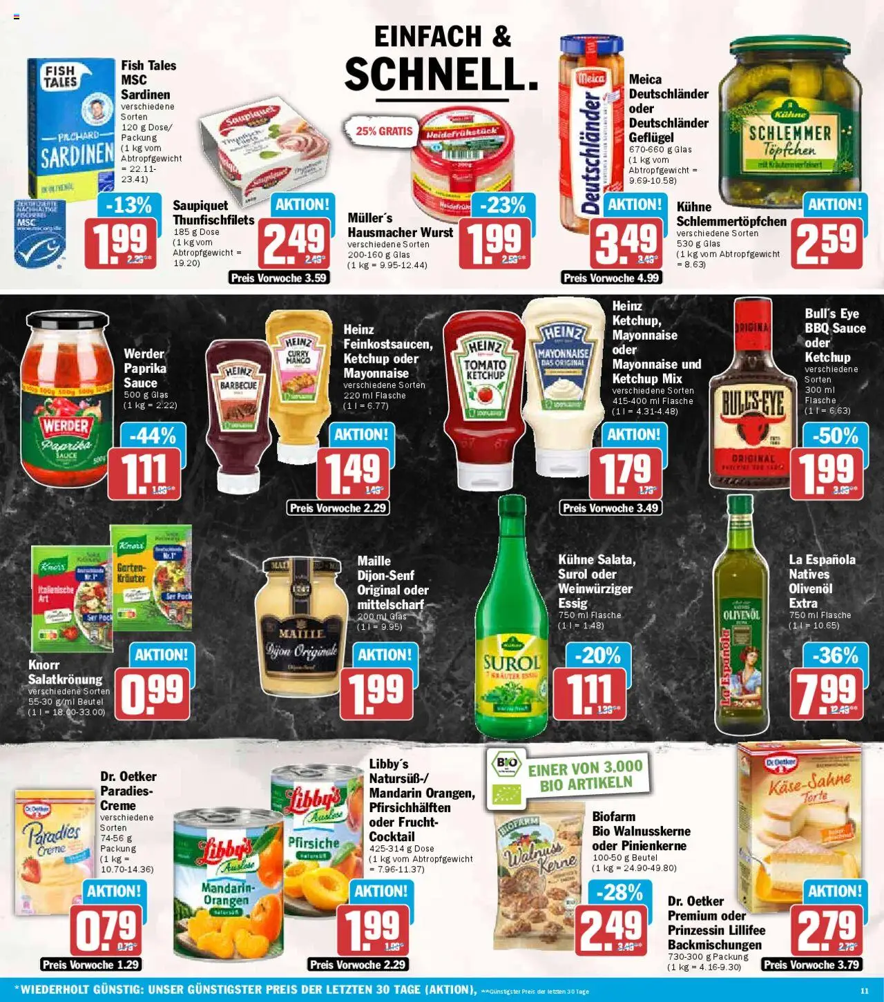 HIT Prospekt 	 – gültig ab 29.09.2025 | Seite: 11 | Produkte: Orangen, Creme, Wurst, Ketchup