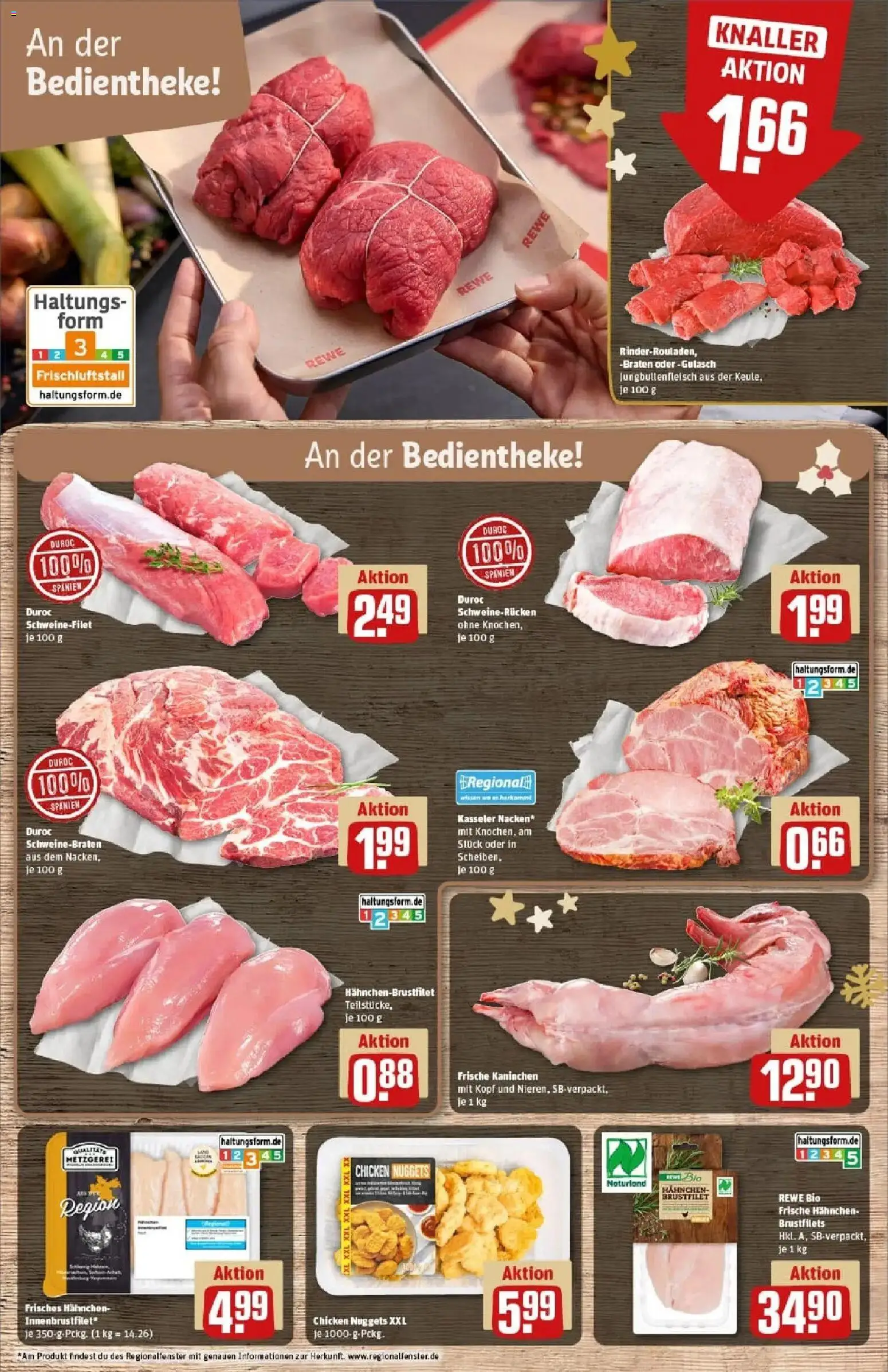 Rewe prospekt Laatzen	 – gültig ab 23.11.2025 | Seite: 10 | Produkte: Hahnchen, Kaninchen, Schweinefilet, Gulasch