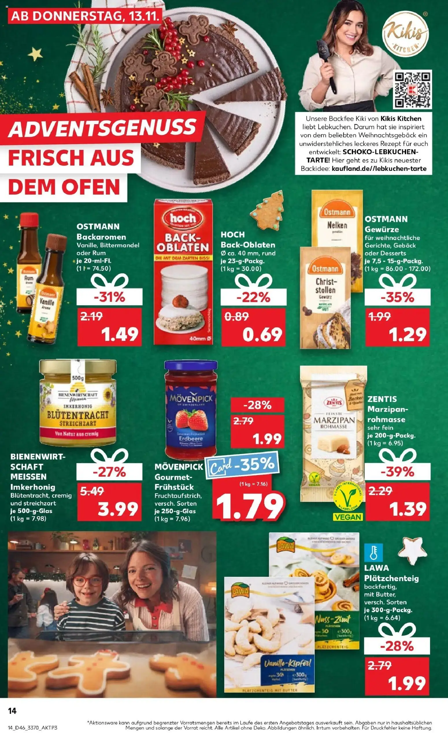 Kaufland prospekt Arnstadt	 – gültig ab 13.11.2025 | Seite: 14 | Produkte: Ofen, Rum, Gewürze