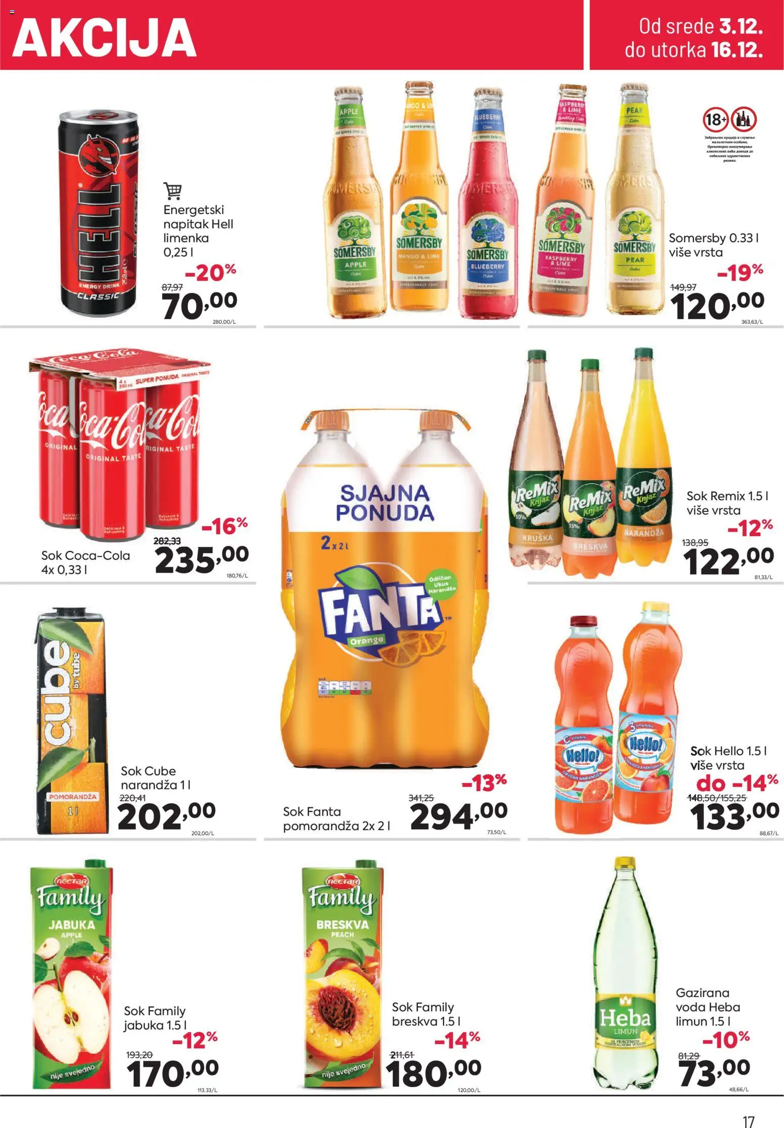 PerSu katalog - važi od 03.12.2025 | Strana: 17 | Proizvode: Hell, Somersby, Limun, Breskva