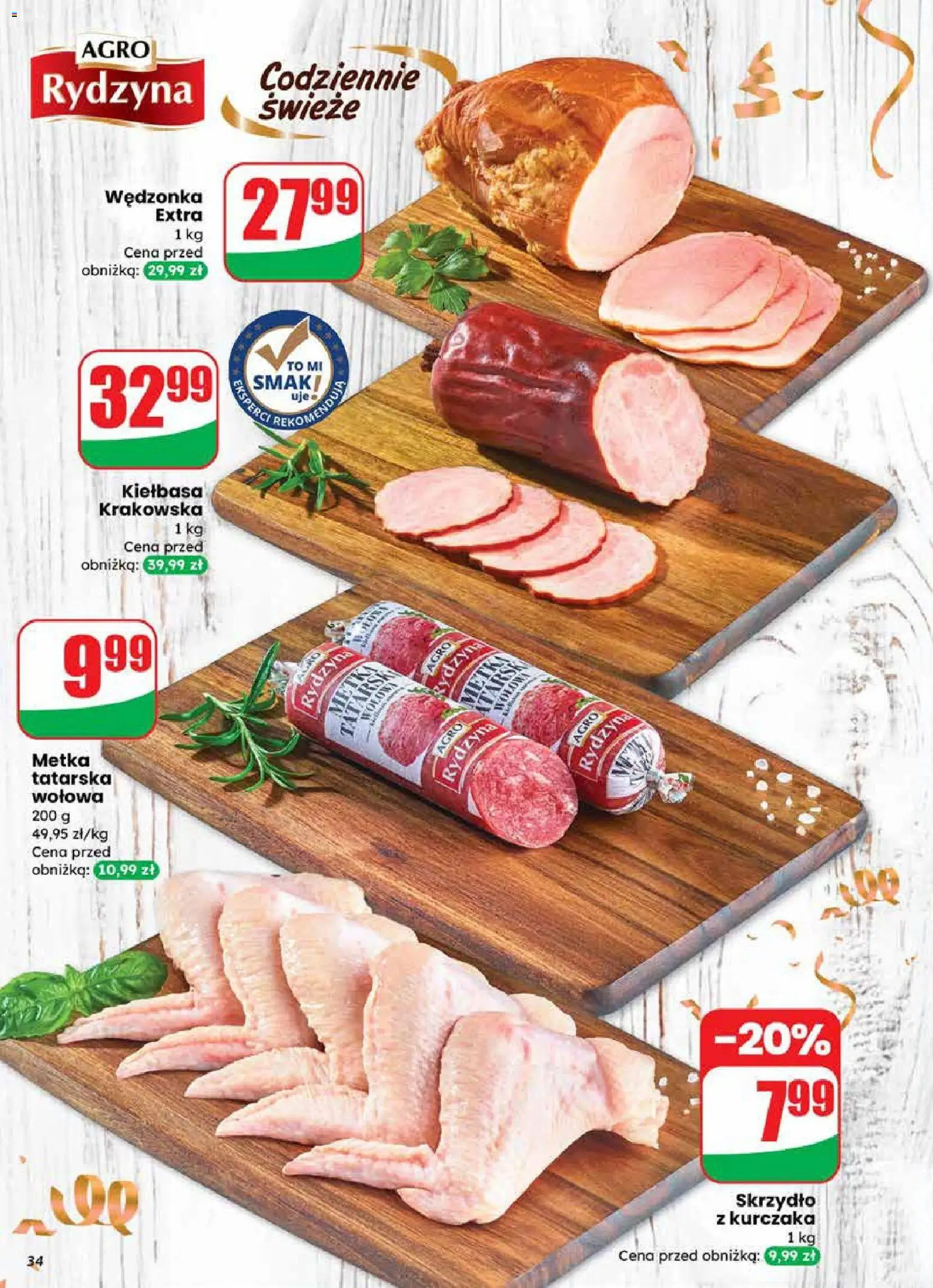 Dino Gazetka od 27.12.2025 | Strona: 34 | Produkty: Kiełbasa, Kiełbasa krakowska