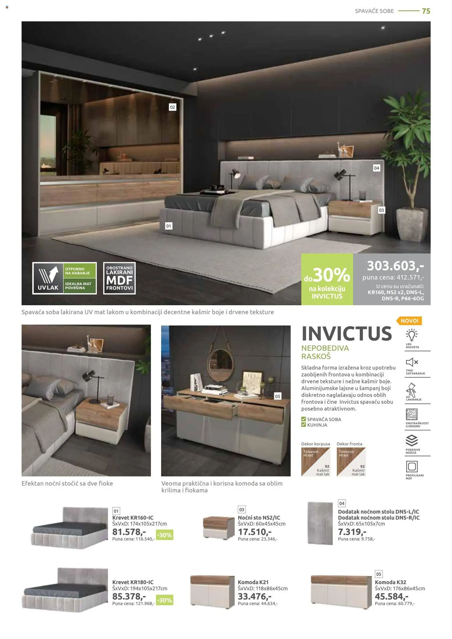 Jela katalog - važi od 06.04.2026 | Strana: 75 | Proizvode: Krevet, Komoda, Sto, Kuhinja