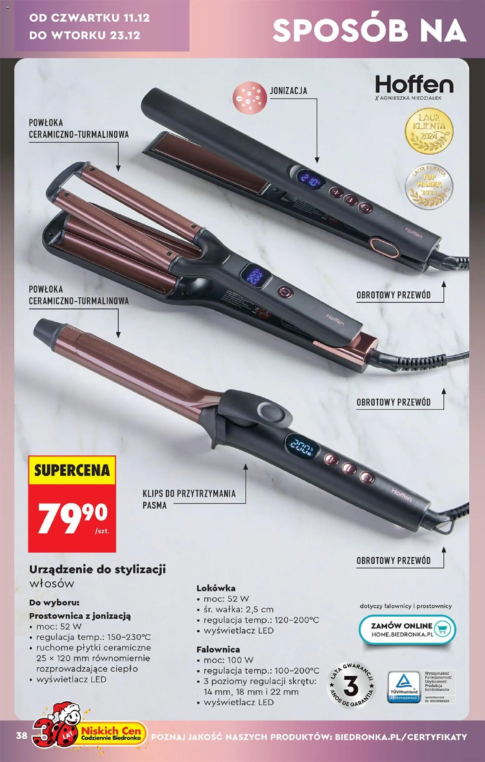 Biedronka gazetka - Hity i inspiracje od 06.12.2025 | Strona: 38 | Produkty: Lokówka, Prostownica