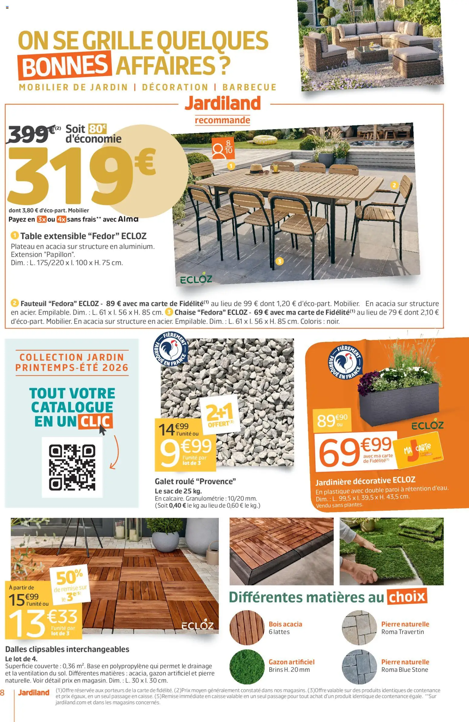 {H1} | Page: 8 | Produits: Barbecue, Plateau, Jardinière, Mobilier de jardin