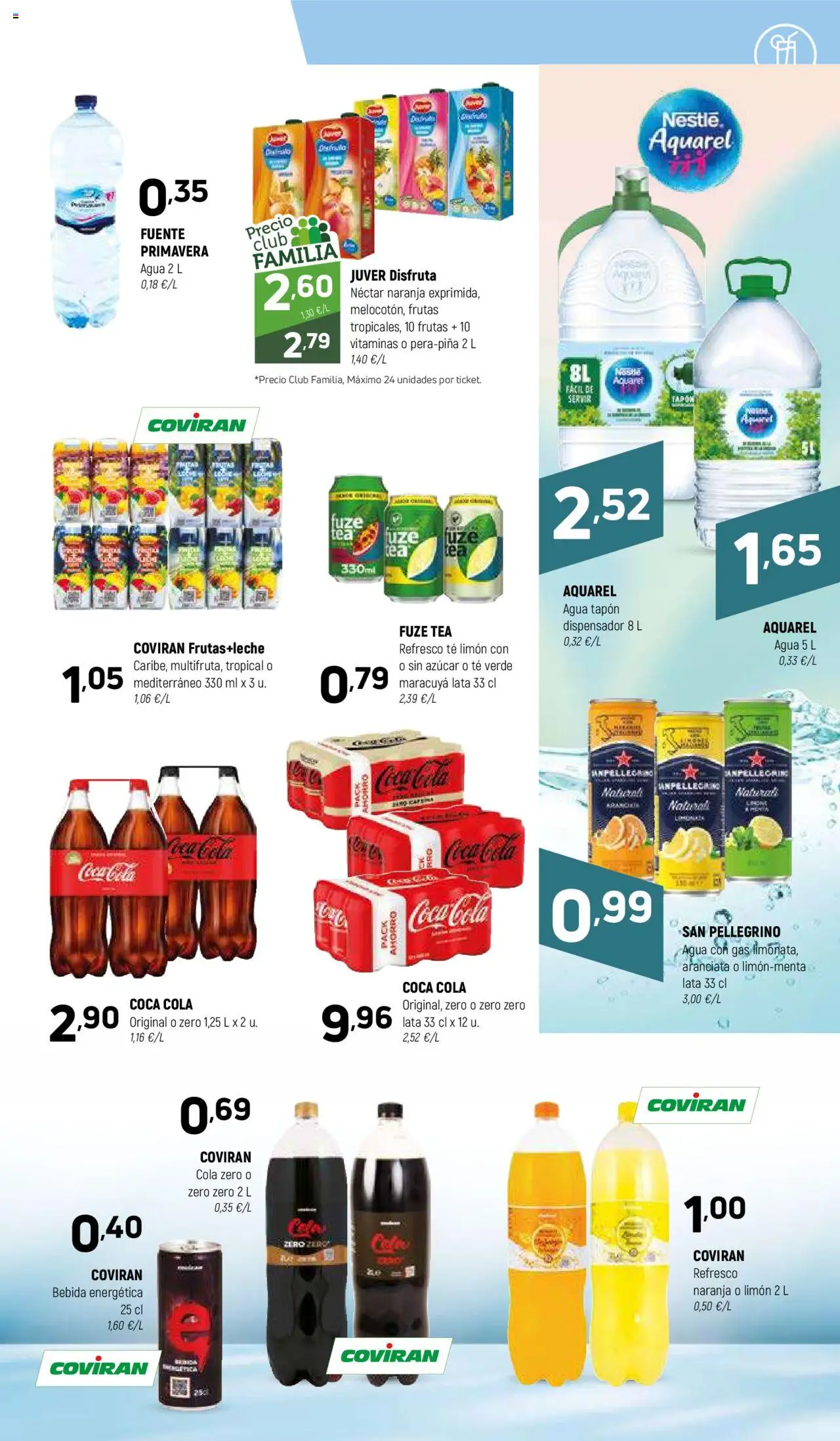 Coviran ofertas │ válido desde el 09.09.2025 | Página: 11 | Productos: Agua con gas, Té, Dispensador, Néctar