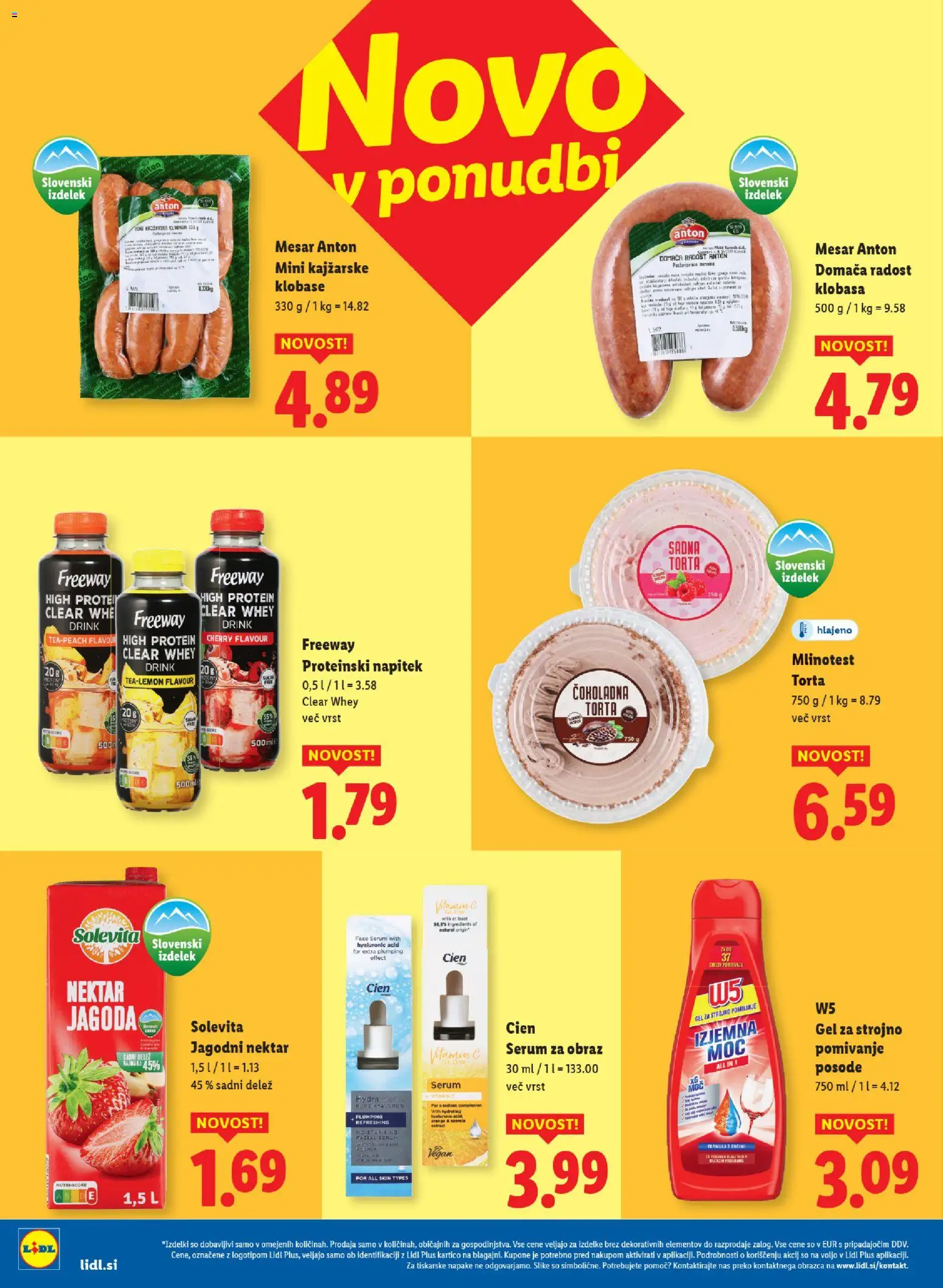 Novi Lidl katalog ponudbe – veljaven od 08.01.2026 | Stran: 14 | Izdelki: Torta, Klobase