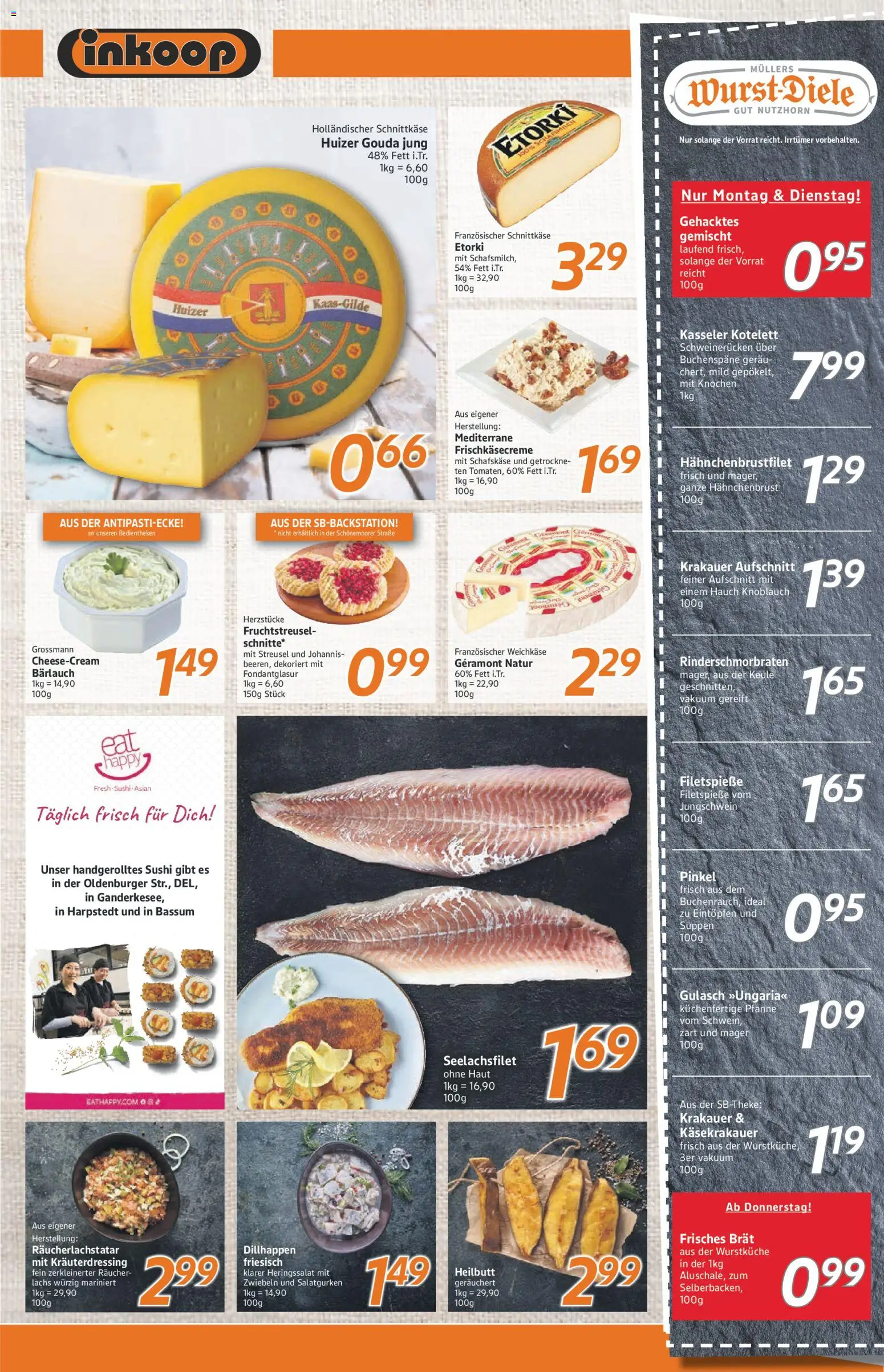 Inkoop Prospekt – gültig ab 19.01.2026 | Seite: 3 | Produkte: Gouda, Lachs, Gulasch, Hahnchenbrust