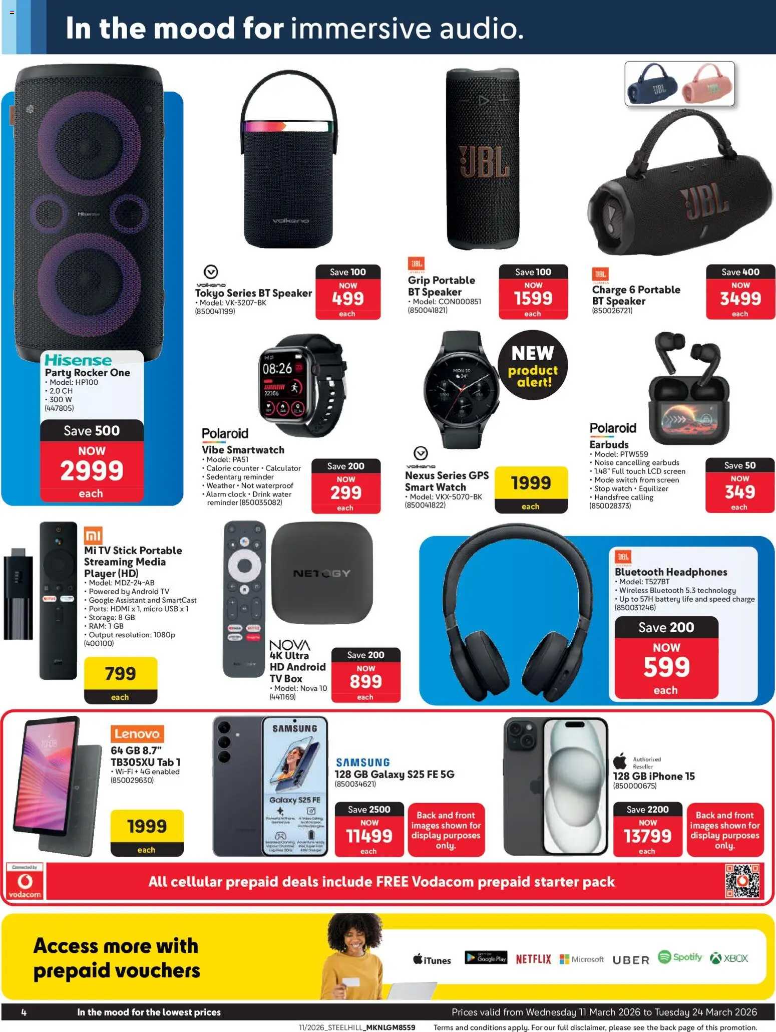 New Makro catalogue – valid from 11.03.2026 | Page: 4 | Products: Watch, Speaker, TV, Switch
