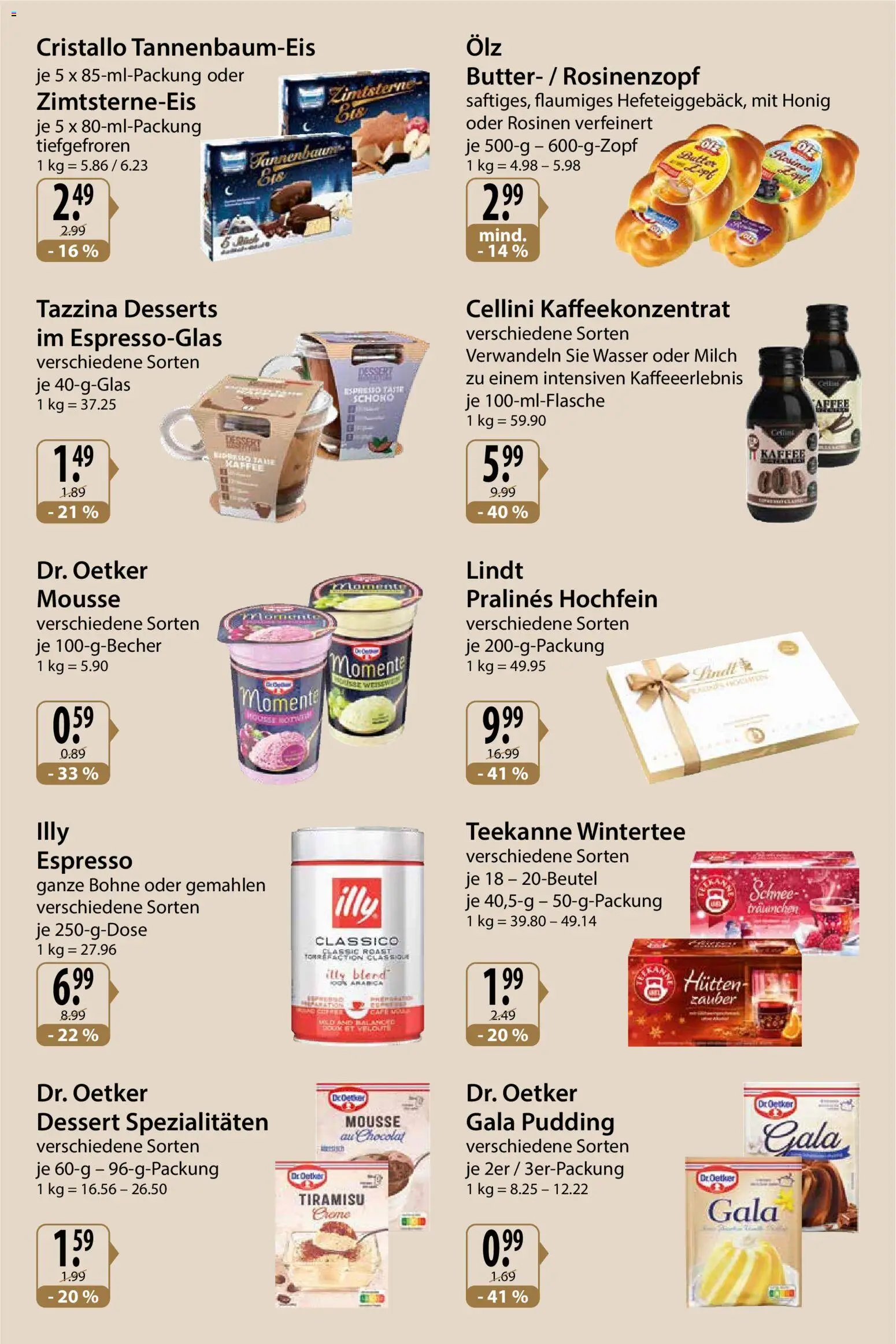 V-Markt - Feinkostbeilage 2025 – gültig ab 04.12.2025 | Seite: 9 | Produkte: Milch, Pudding, Rosinen, Lindt