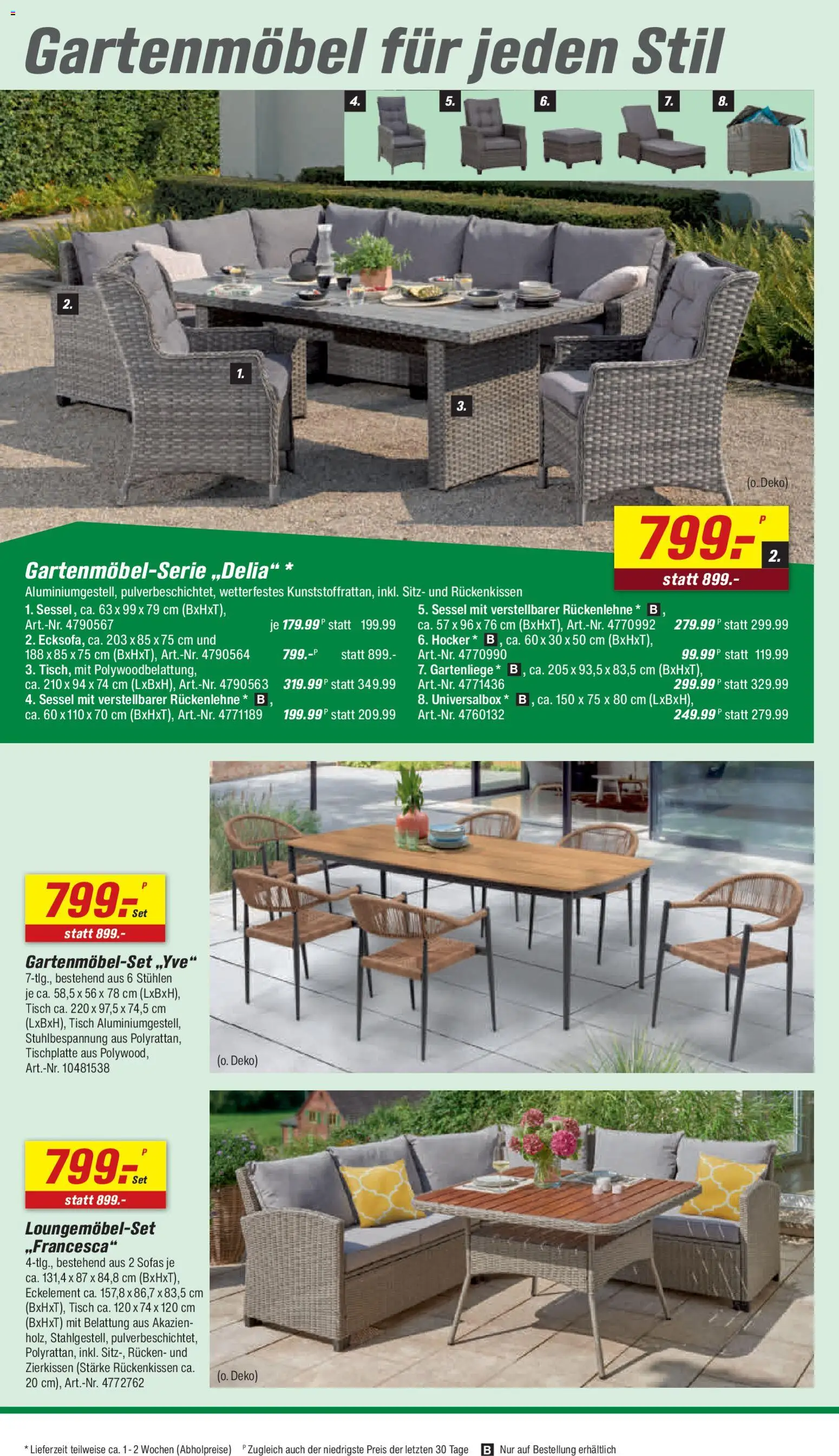 Toom Baumarkt Prospekt 	 – gültig ab 18.04.2026 | Seite: 10 | Produkte: Hocker, Sessel, Tisch, Gartenmöbel