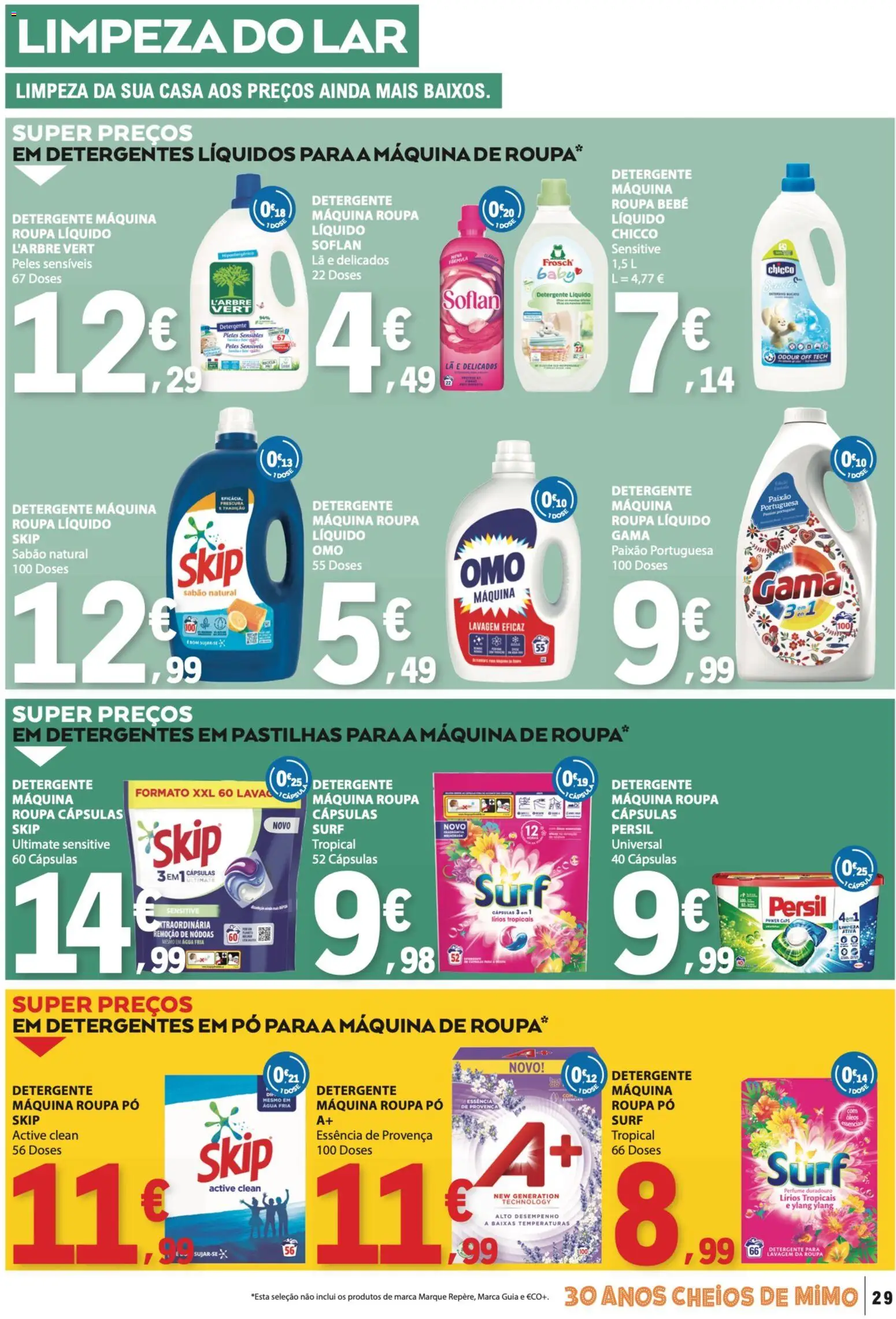 E.Leclerc folheto │ válido de 19.03.2026 | Página: 29 | Produtos: Pó, Sabão, Detergente, Persil