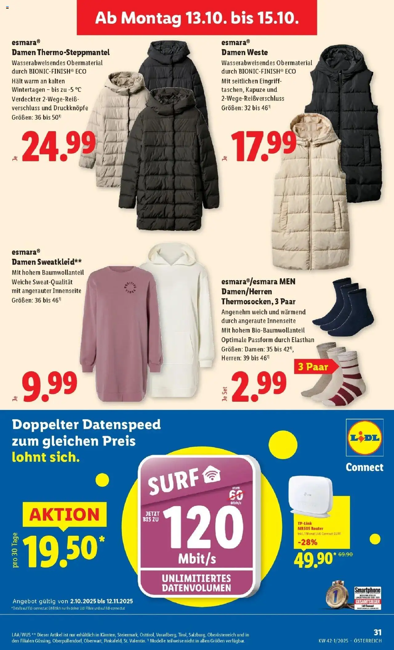 Lidl - Jenbach, Eferding, Dornbirn gültig ab 09.10.2025 | Seite: 37 | Produkte: Weste, Smartphone