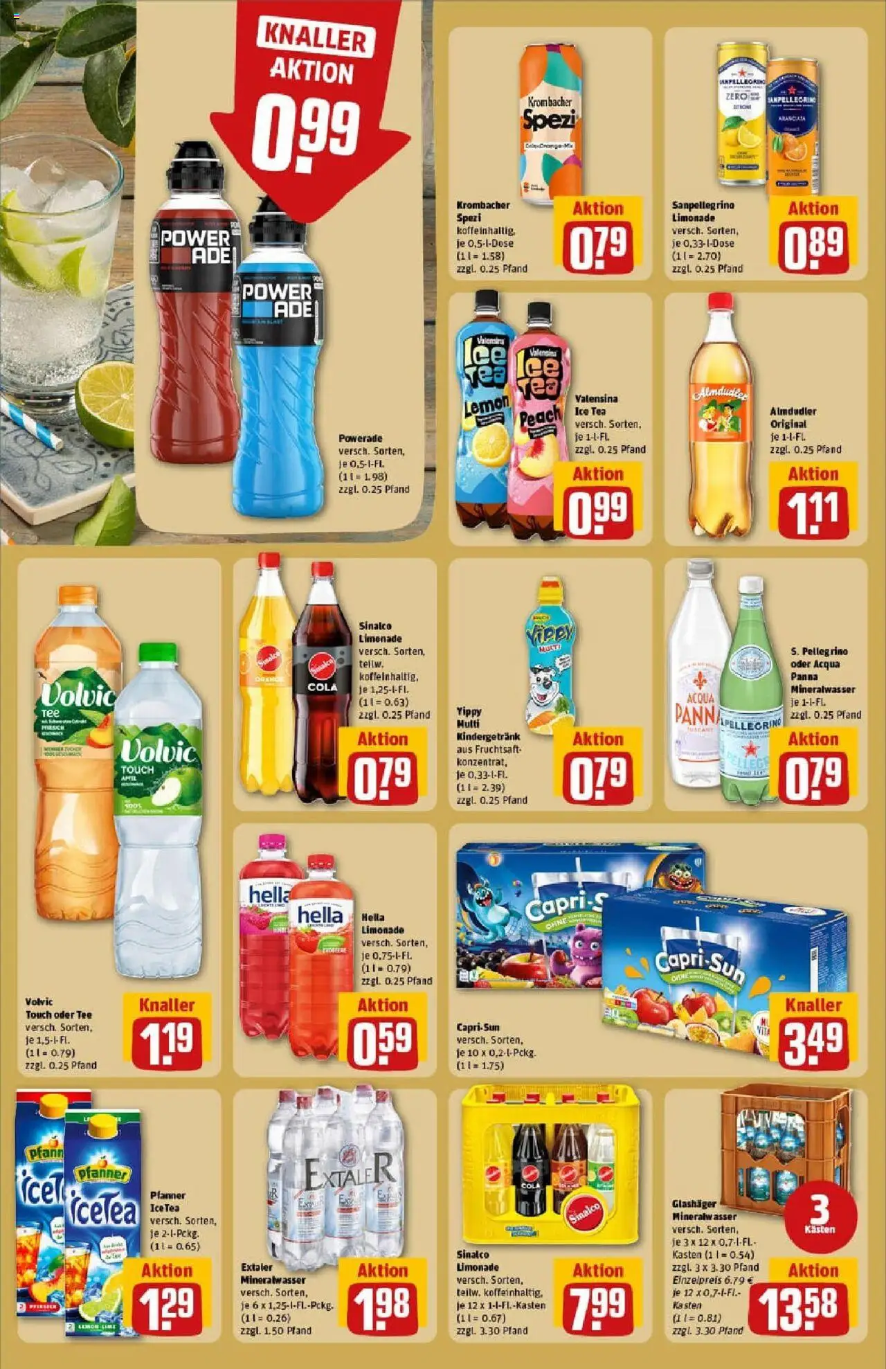 Rewe prospekt Schwerin	 - gültig ab dem 20.07.2025 | Seite: 22 | Produkte: Sinalco, Volvic touch, Hella, Powerade