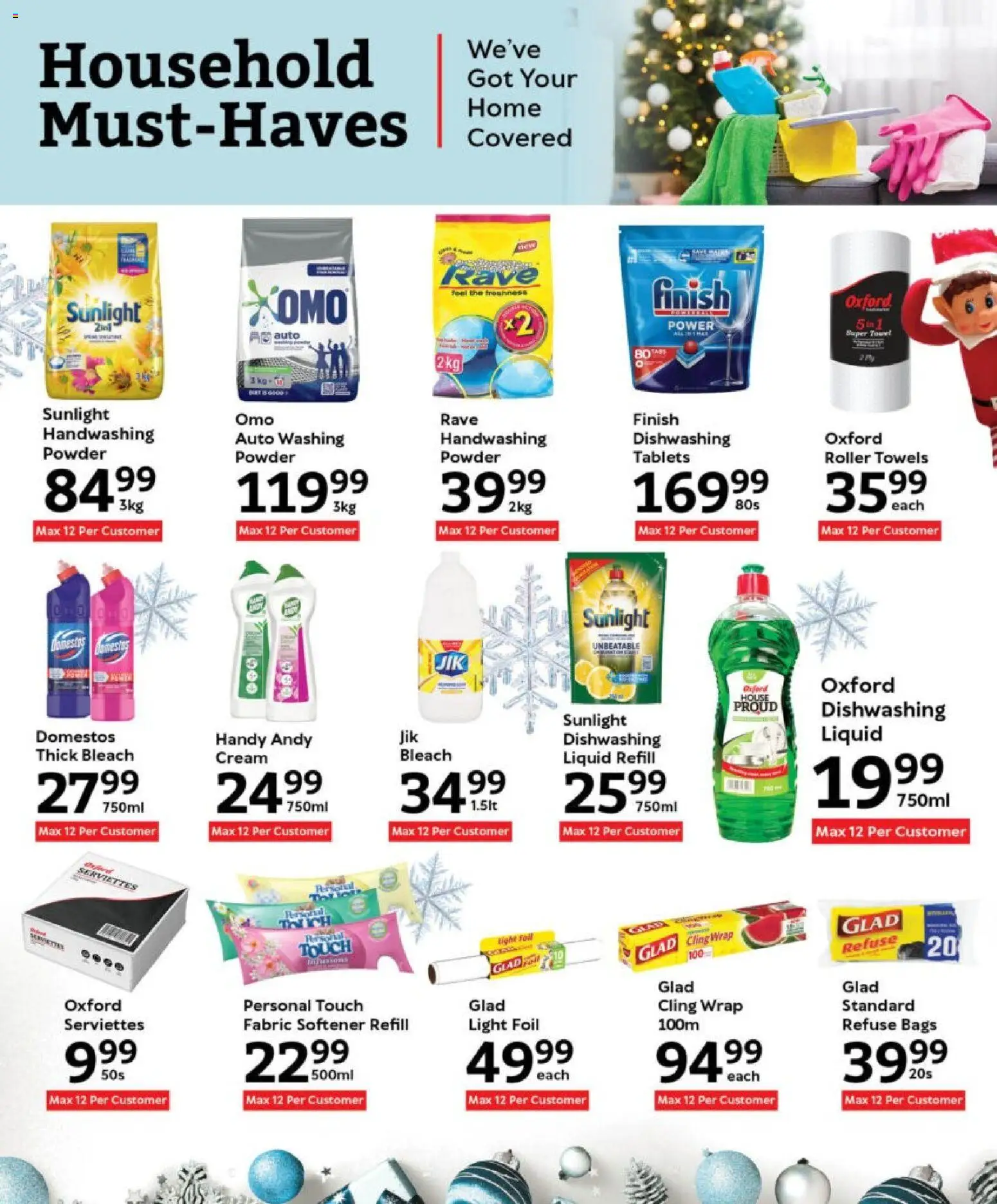 New Oxford Freshmarket catalogue – valid from 10.12.2025 | Page: 21 | Products: Bleach, Light, Powder, Dishwashing liquid